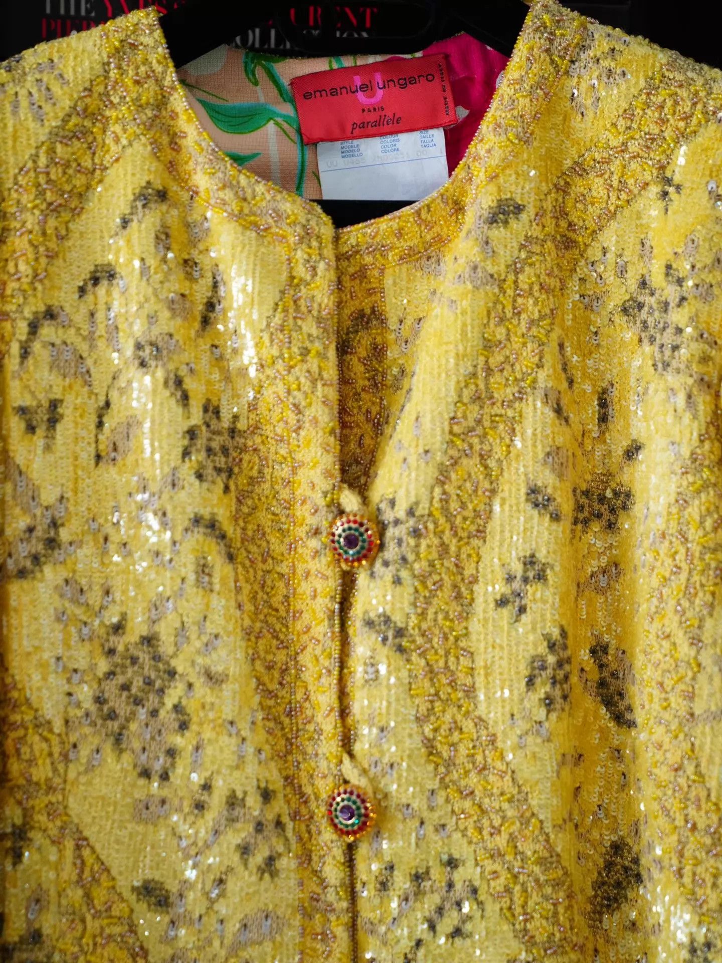 Emanuel Ungaro Emanuel Ungaro Vintage Beaded & Sequined Gold Blazer (L-XL) Size L / US 10 / IT 46 - 6 Thumbnail