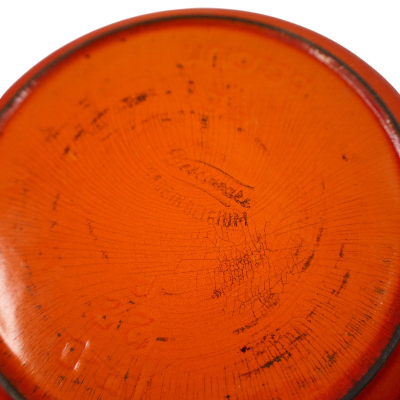Vintage Vintage Descoware Cast Iron Enamel Flame Orange Dutch Oven Size ONE SIZE - 6 Thumbnail