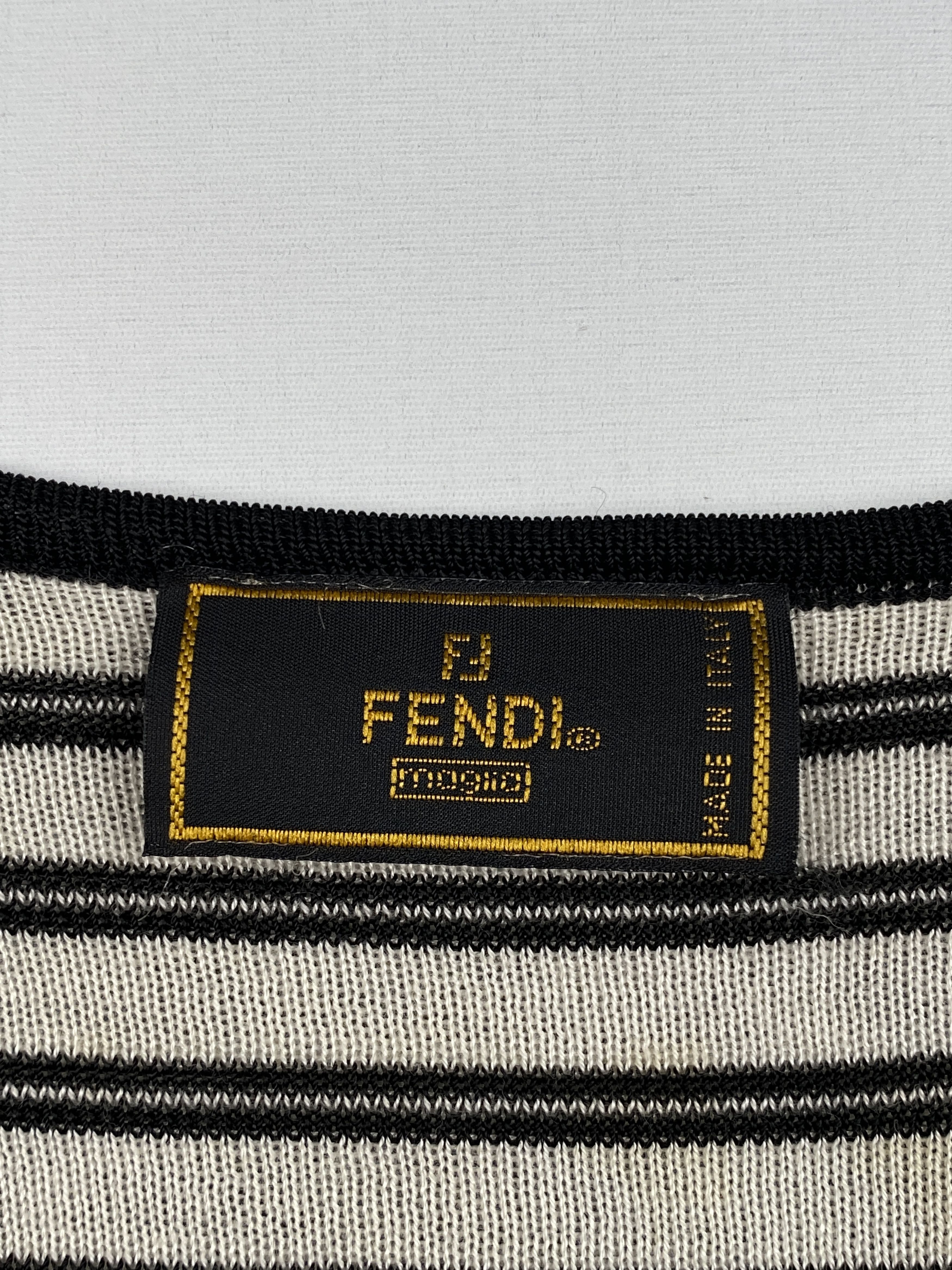 Fendi Stripes T-Shirt Size XS / US 0-2 / IT 36-38 - 10 Thumbnail