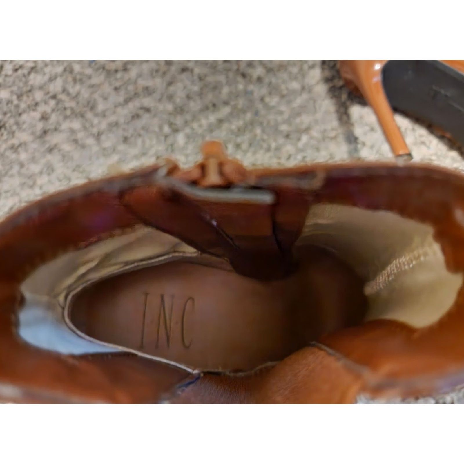 Vintage INC International Concepts Katalina Pointed-Toe Stiletto Bootie Size 5M Cognac Brown Size US 5 / IT 35 - 5 Thumbnail