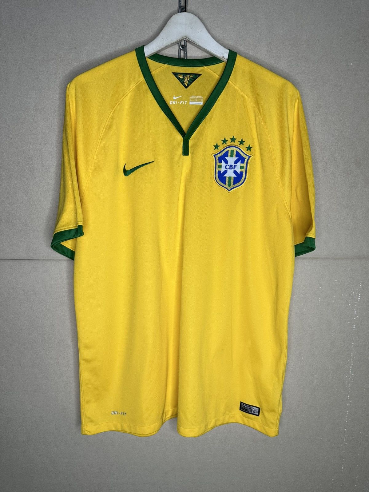 Nike Vintage Nike Brazil 2014 Soccer Football Jersey Shirt Size US XL / EU 56 / 4 - 1 Thumbnail
