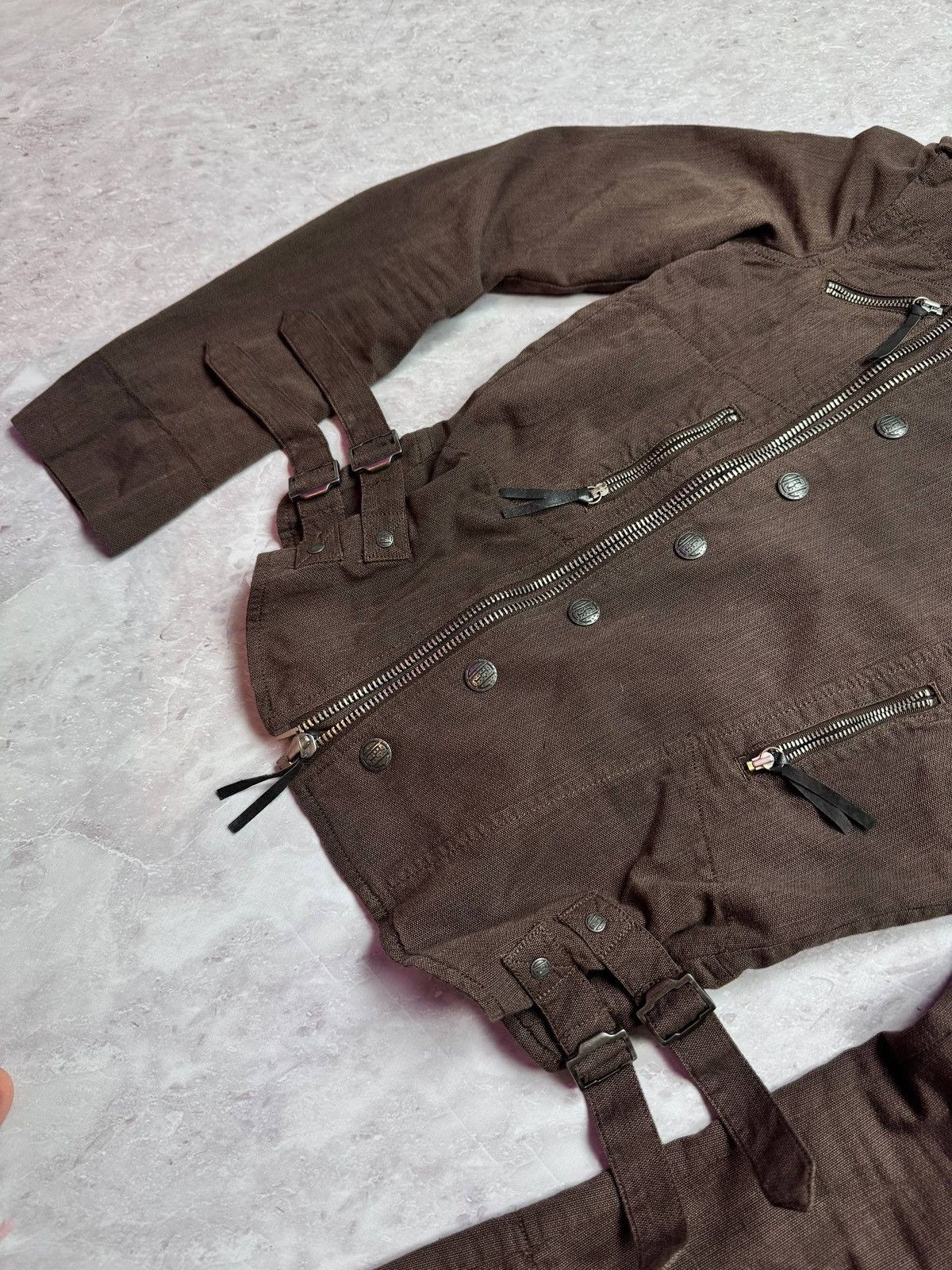 Diesel Archive Vintage Multi Zip Cropped Biker Punk Jacket