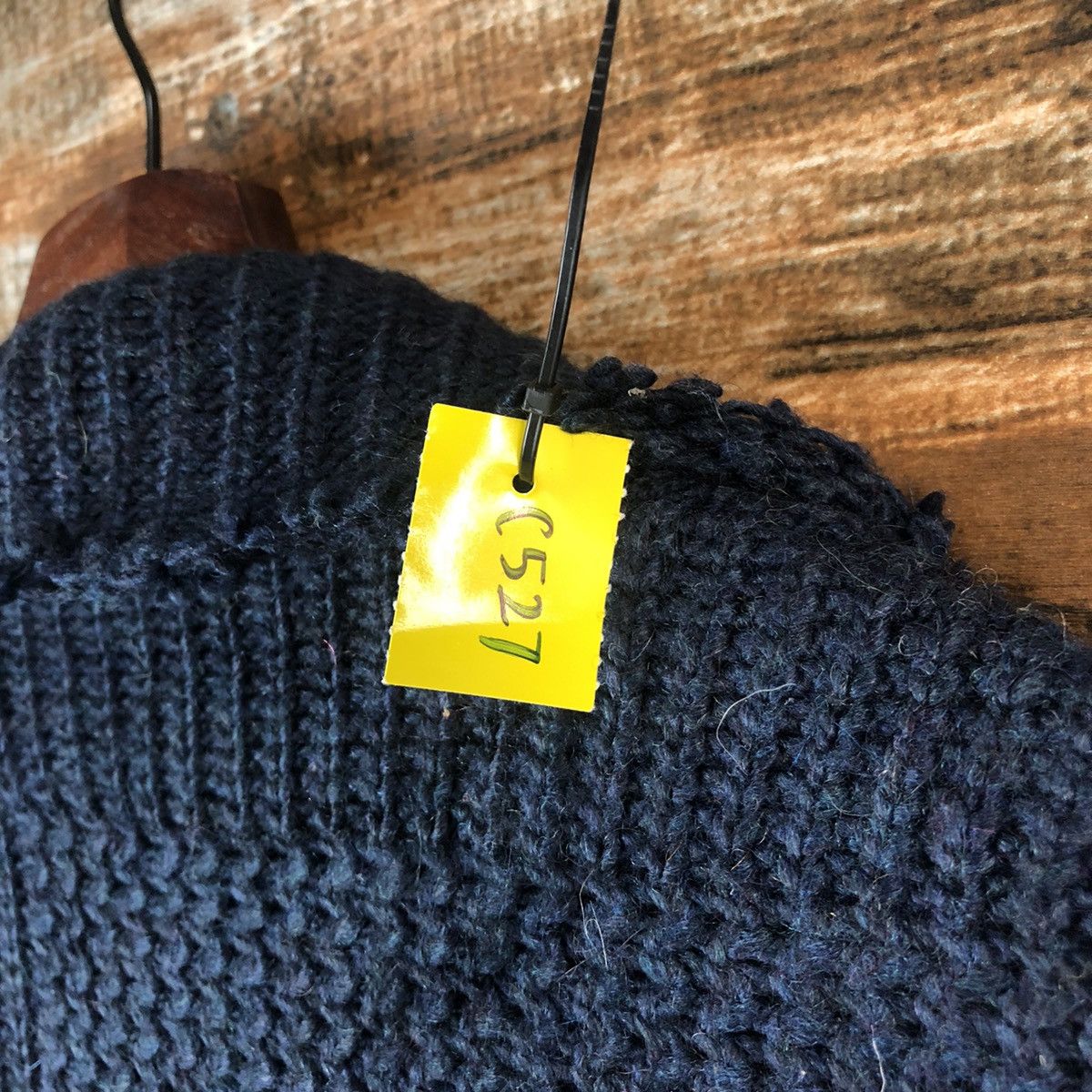 Vintage DL Japan Dark Blue ripped Cardigan Knitwear #C527 Size US M / EU 48-50 / 2 - 9 Thumbnail