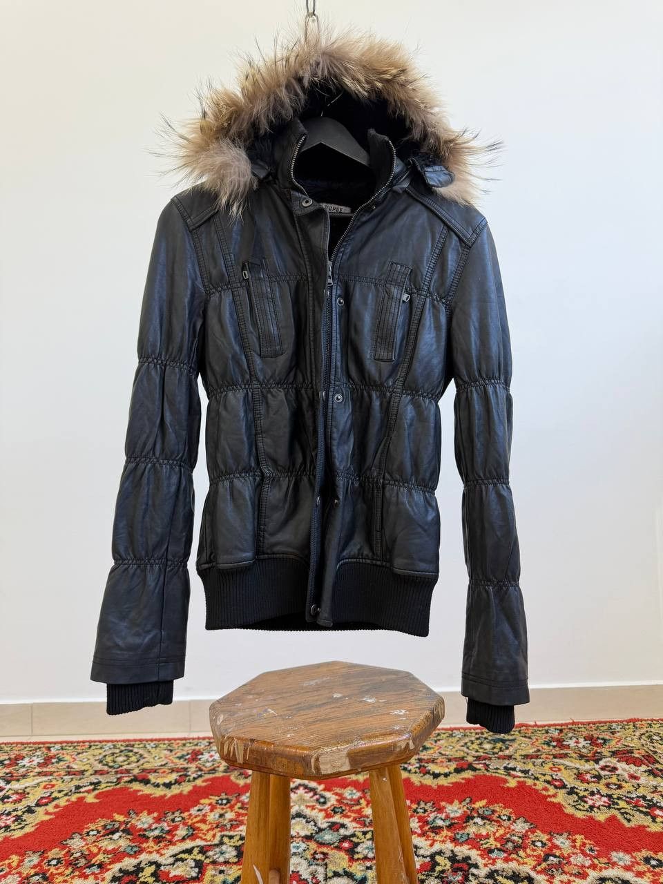 Japanese Brand Avant-Garde Hysteric Glamour Style Leather Fur Jacket Size US M / EU 48-50 / 2 - 6 Thumbnail