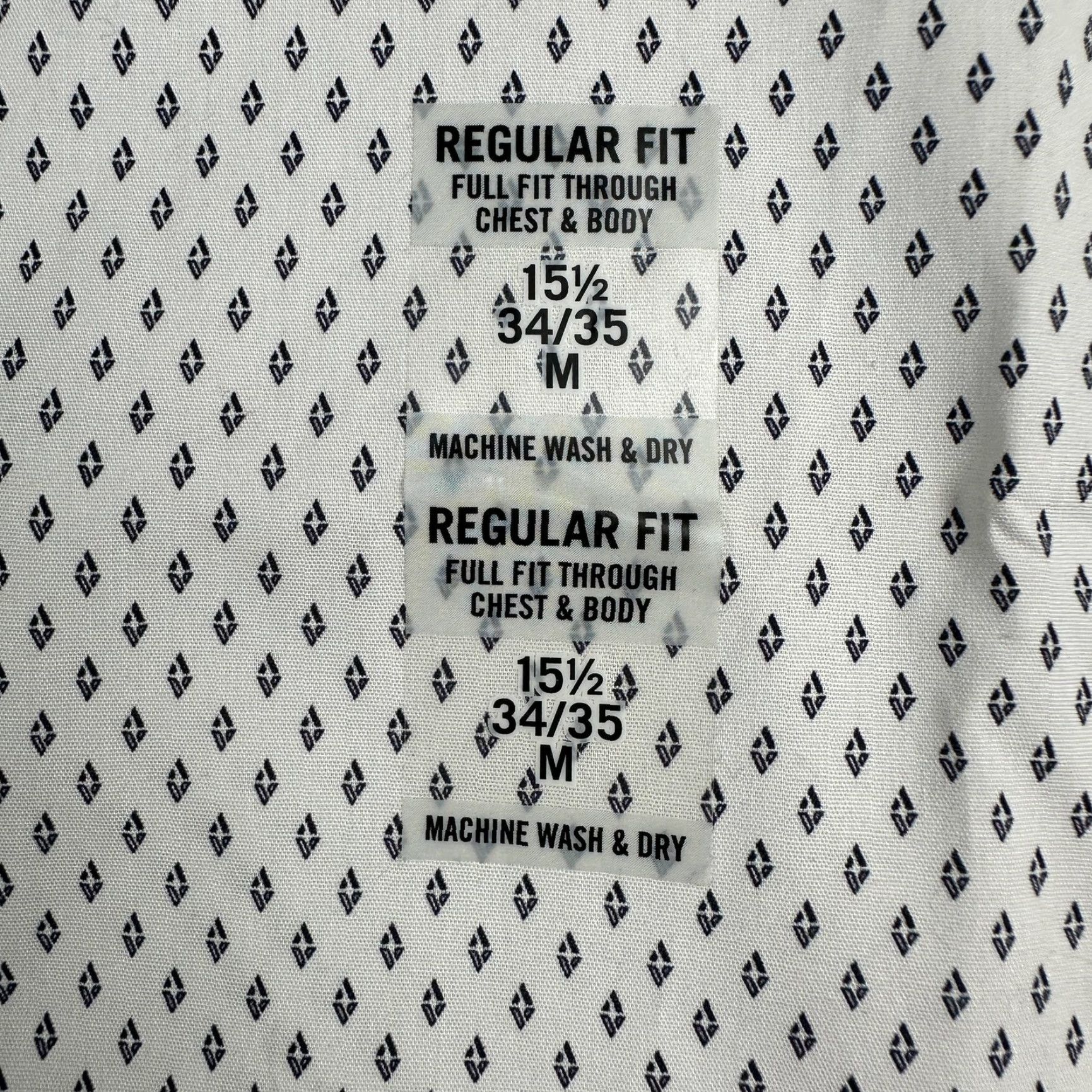 Calvin Klein Calvin Klein Shirt Men M 15.5 34/35 White Navy Geometric Regular Fit Stretch Non-Iron NWT Dress Shirt Size US M / EU 48-50 / 2 - 5 Thumbnail
