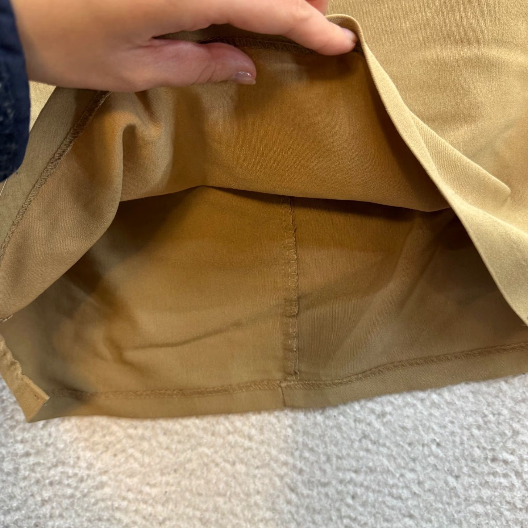 Vintage VINTAGE 90s Y2K Spice WEar Mini Skirt 4 Small Beige Tan Corpcore Office Siren Fairy Women's? Size 27" / US 4 / IT 40 - 3 Thumbnail