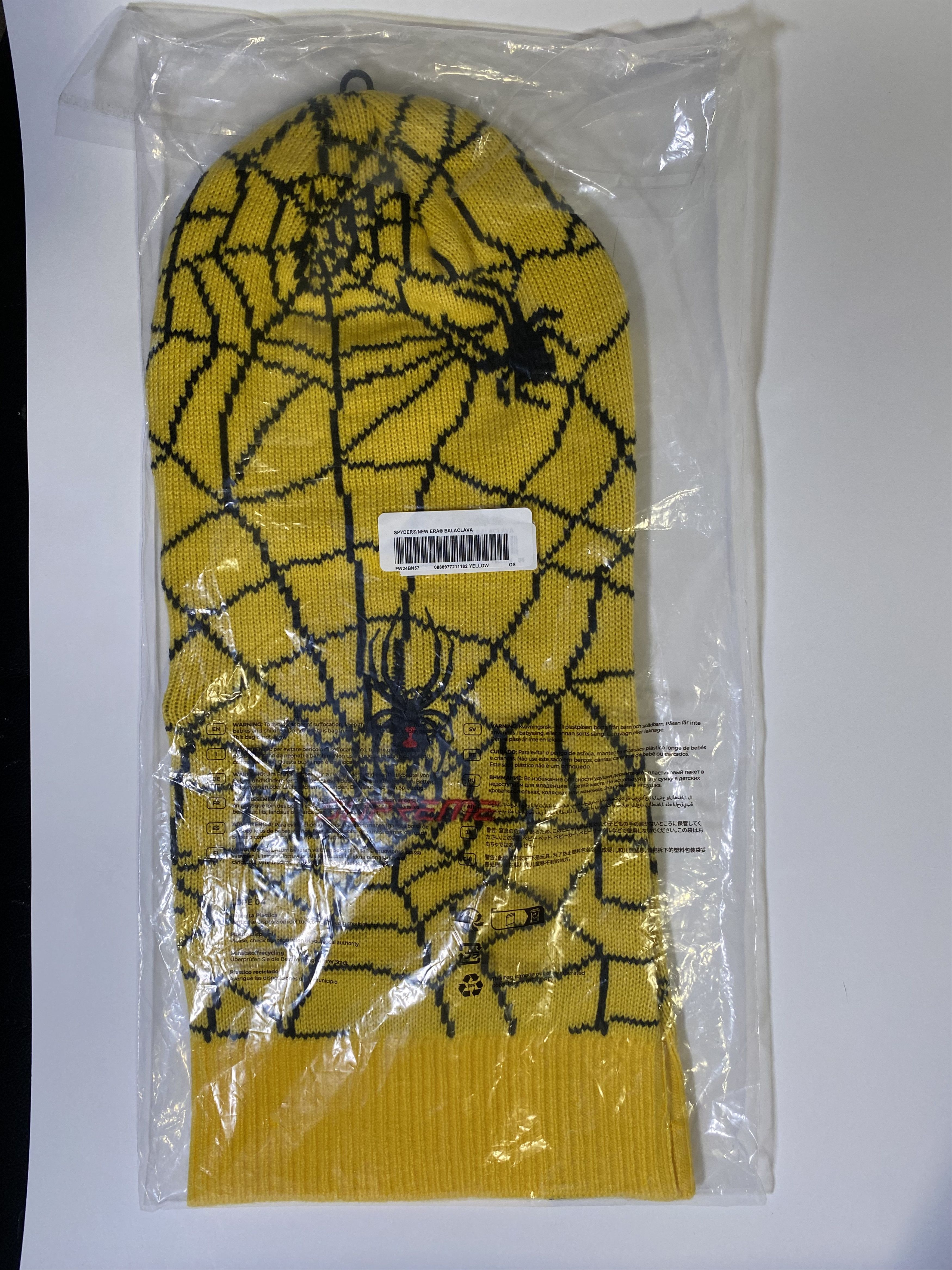 Spyder × Supreme Spyder New Era Balaclava (Yellow) Size ONE SIZE - 2 Thumbnail