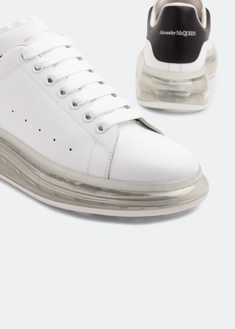 Alexander McQueen o1w1db10725 Oversized Transparent Sole Sneaker in White Size US 10.5 / EU 43-44 - 3 Thumbnail