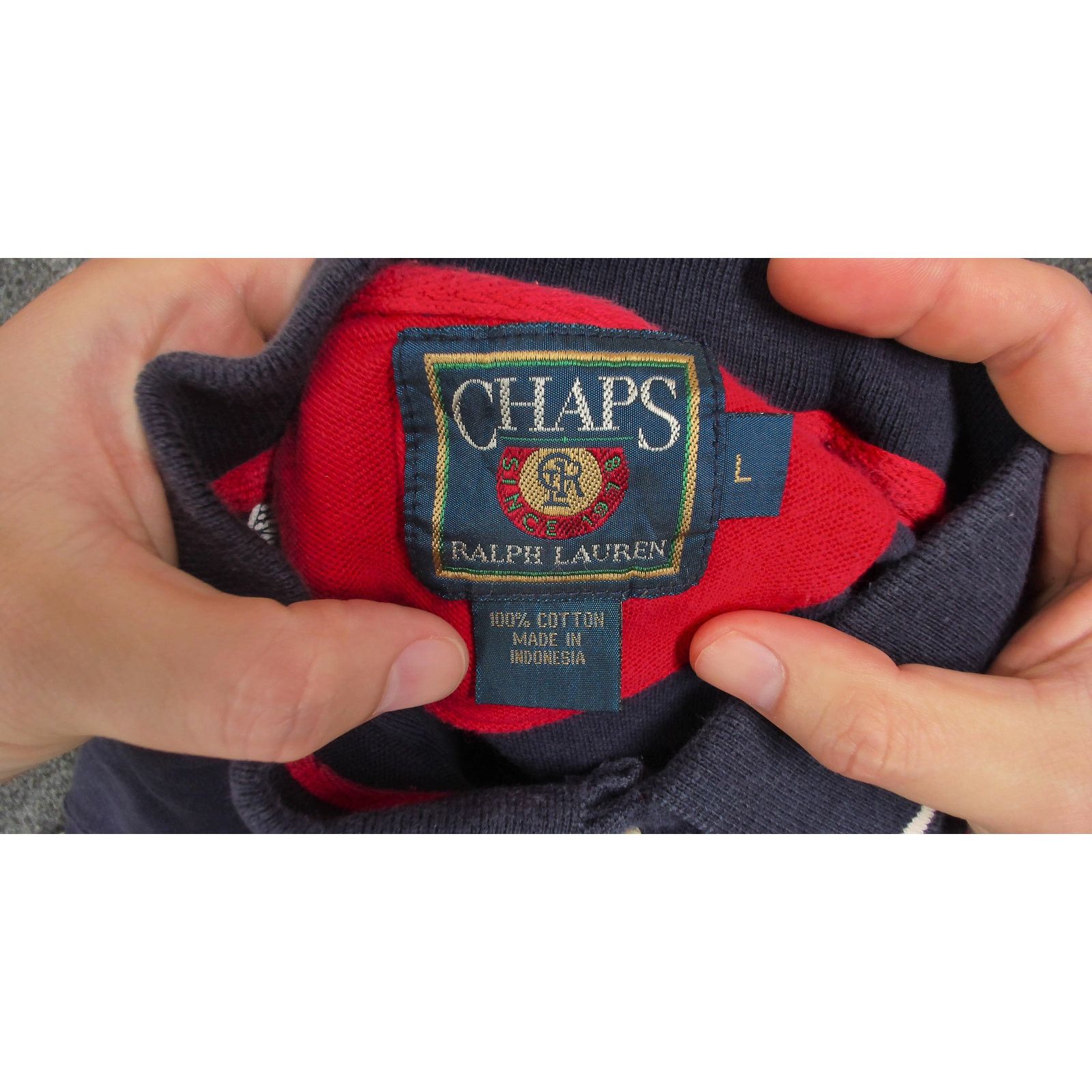 Chaps Ralph Lauren Chaps Ralph Lauren VTG 90s Colorblock Striped Boxy Polo Size US L / EU 52-54 / 3 - 5 Thumbnail