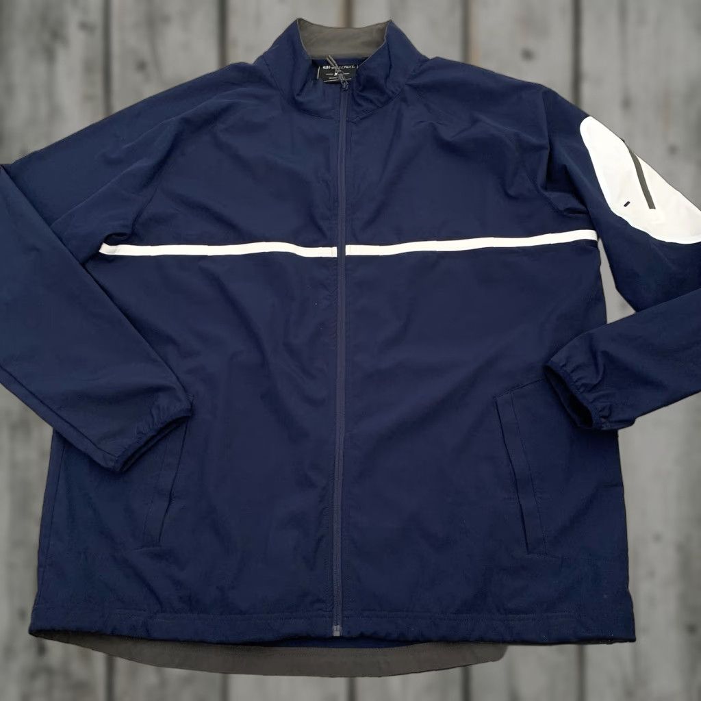 Holloway Weld Jacket 229543 Mens XL Long Sleeve Navy Blue Light Windbreaker Zip Pockets Lightweight Regular Fit Golf Outdoor Sports