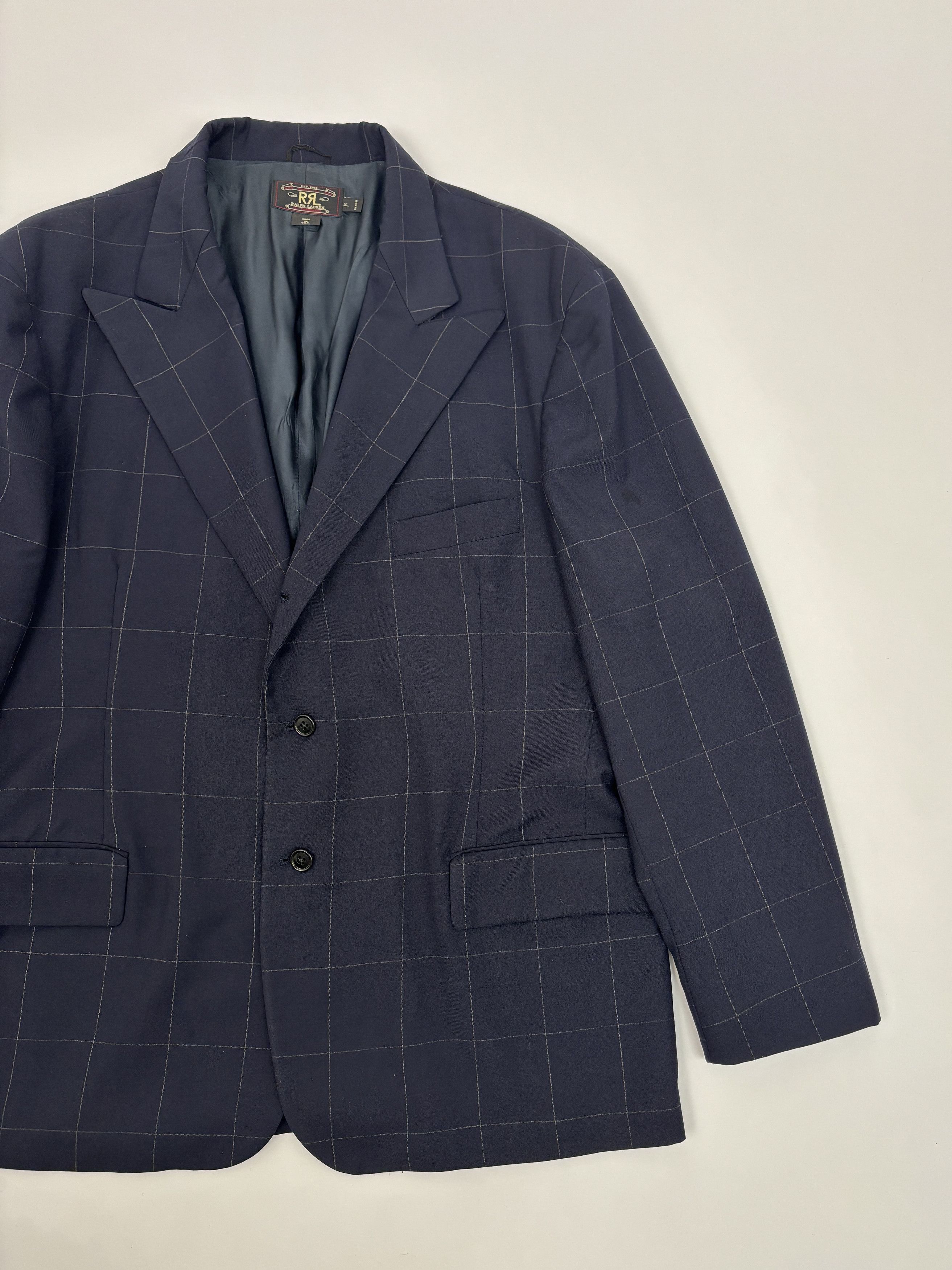 RRL Ralph Lauren RRL Windowpane Wool Blazer Made in USA Size 50R - 1 Thumbnail