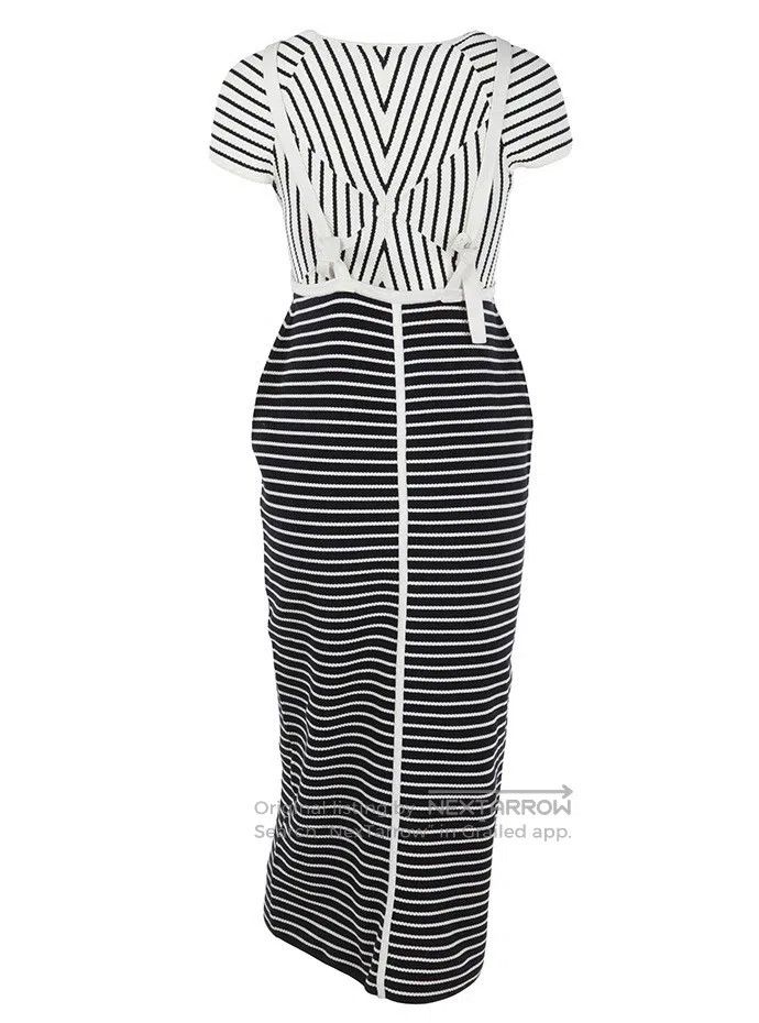 Hermes Hermes Striped Two-Piece Dress Size XS / US 0-2 / IT 36-38 - 2 Thumbnail