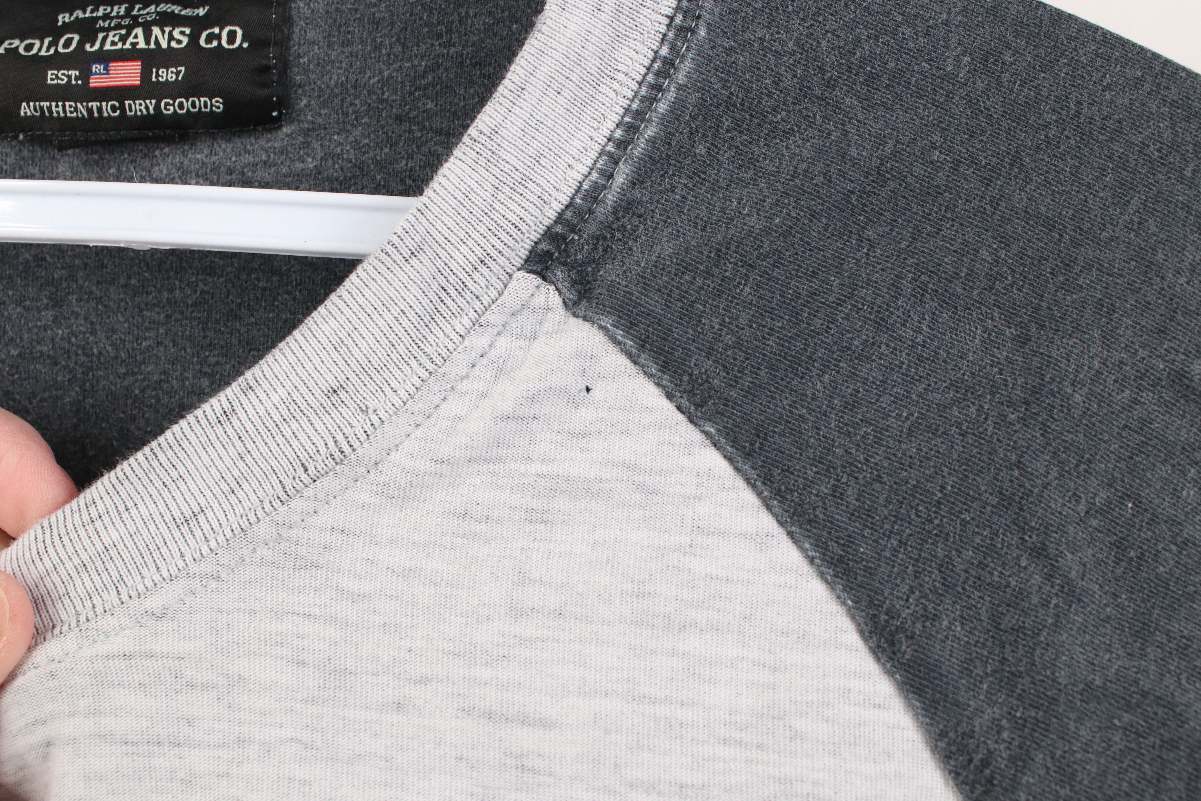 Polo Ralph Lauren Vintage 90s Ralph Lauren Stencil Raglan Long Sleeve T-Shirt Size US L / EU 52-54 / 3 - 5 Thumbnail