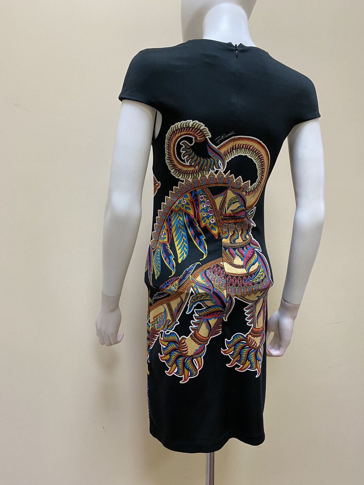 Roberto Cavalli Just Cavalli Multicolor Animal Print Mini Dress Size XS Size XS / US 0-2 / IT 36-38 - 7 Thumbnail