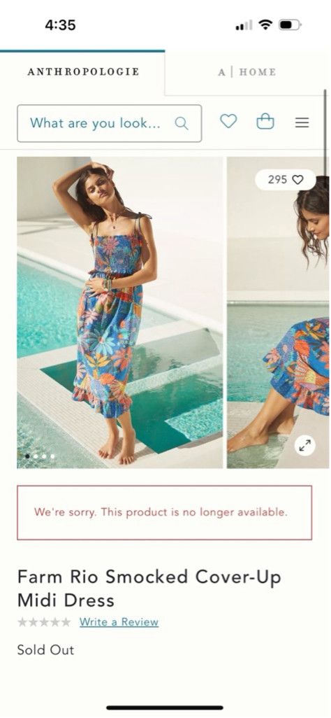 EUC Farm Rio Smocked Floral Cover-Up Midi Dress Medium