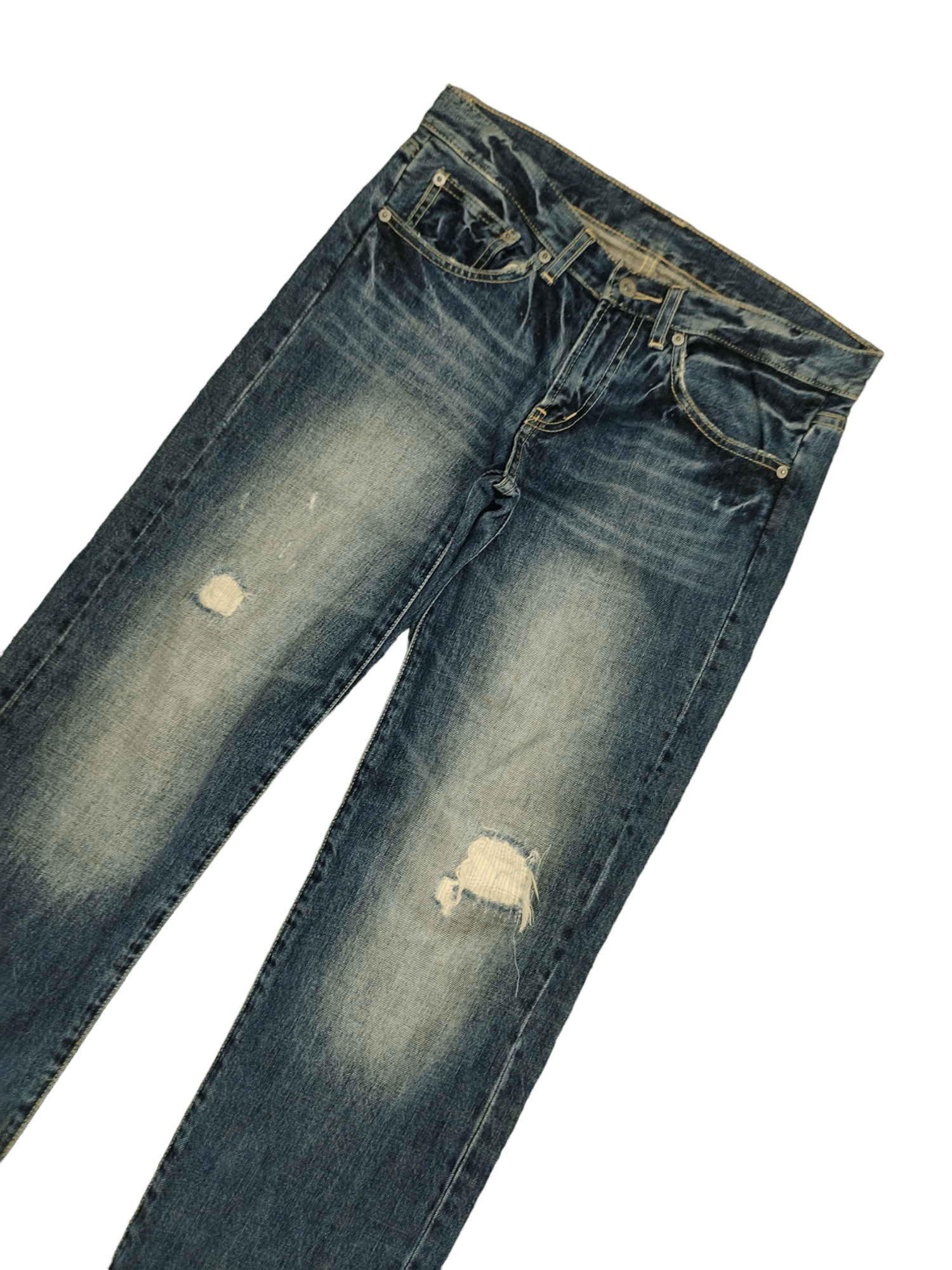 KOJIMA GENES Karakoto Kojima Distress Faded Jeans Undercover Style Y2k Size US 32 / EU 48 - 5 Thumbnail