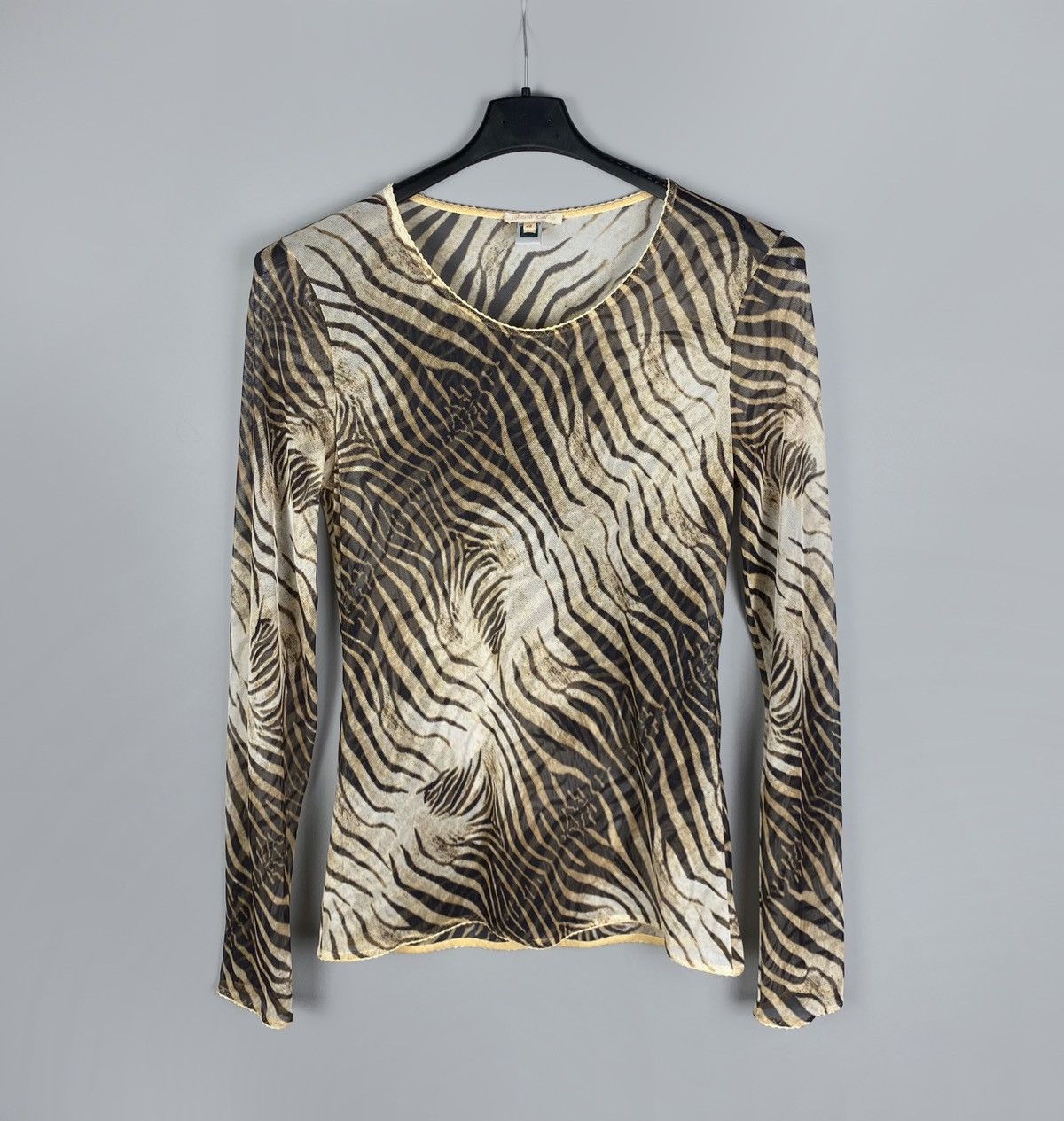 Roberto Cavalli Vintage Women's Roberto Cavalli Mesh Zebra LS Blouse Size 42 Size M / US 6-8 / IT 42-44 - 1 Thumbnail