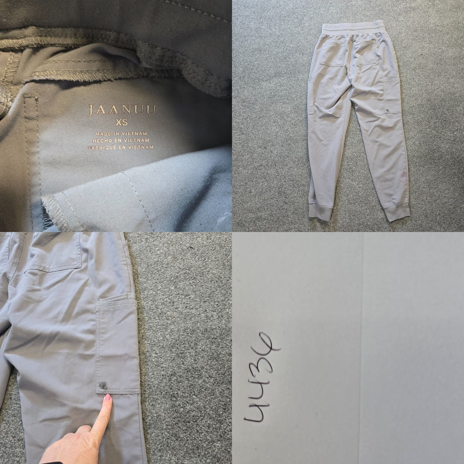 Vintage Jaanuu Pants Womens XS Gray Scrubs Medical Nursing Joggers Casual Comfort Shirt? Size 26" / US 2 / IT 38 - 8 Thumbnail