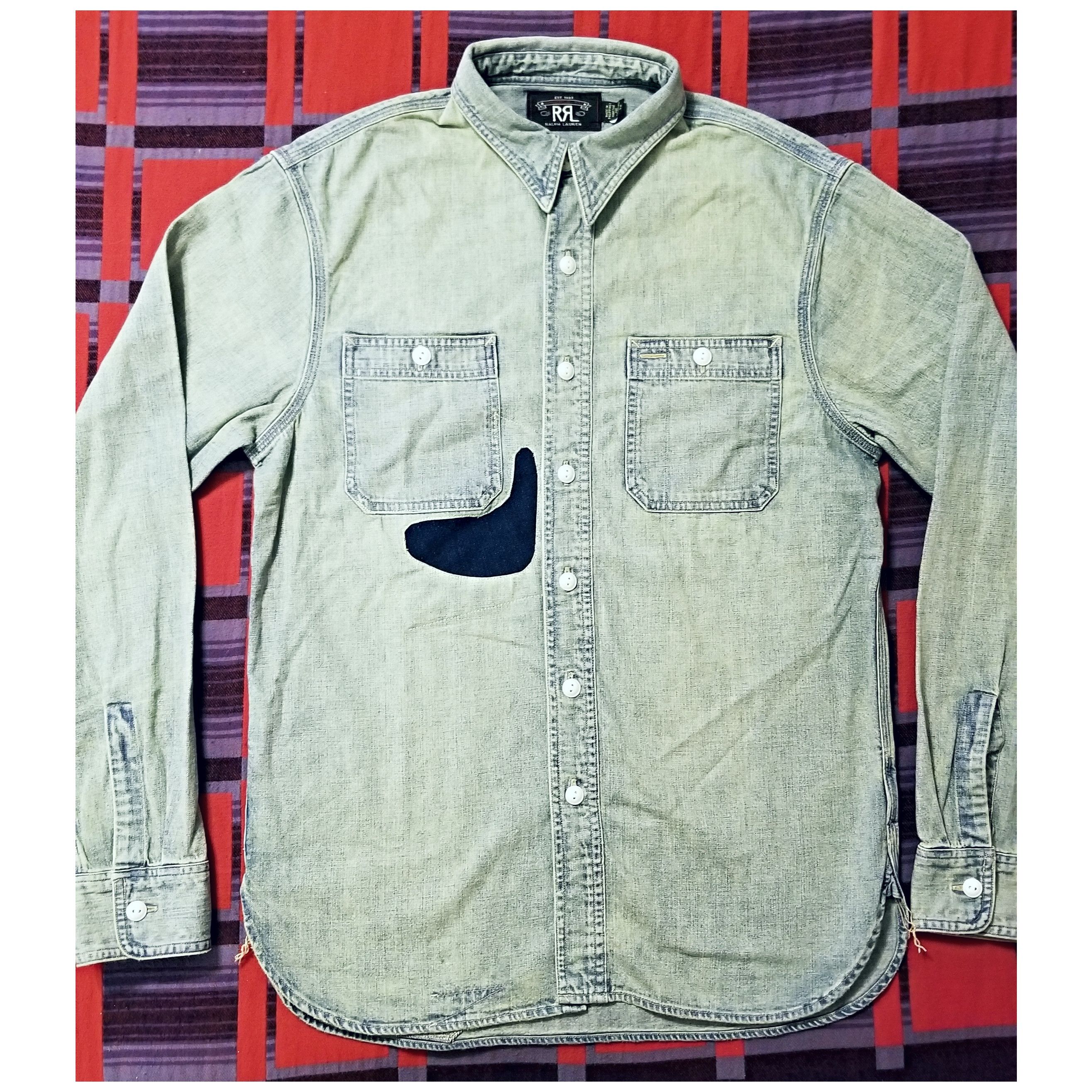 RRL Ralph Lauren DOUBLE RL RALPH LAUREN RRL DENIM SHIRT- MEN'S SIZE SMALL Size US S / EU 44-46 / 1 - 4 Thumbnail