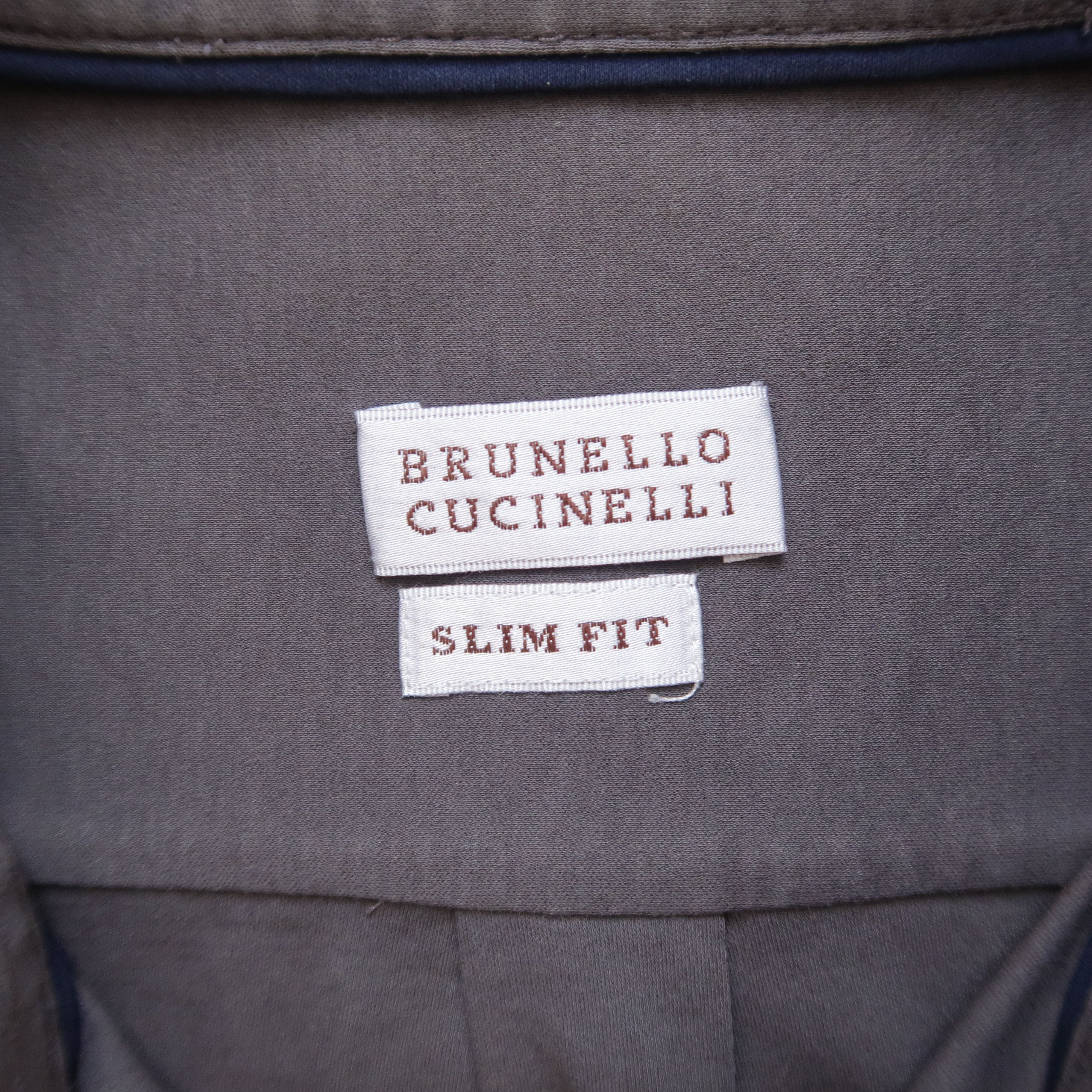 Brunello Cucinelli Brunello Cucinelli Western Shirt Button Up Gray Size US XL / EU 56 / 4 - 4 Thumbnail