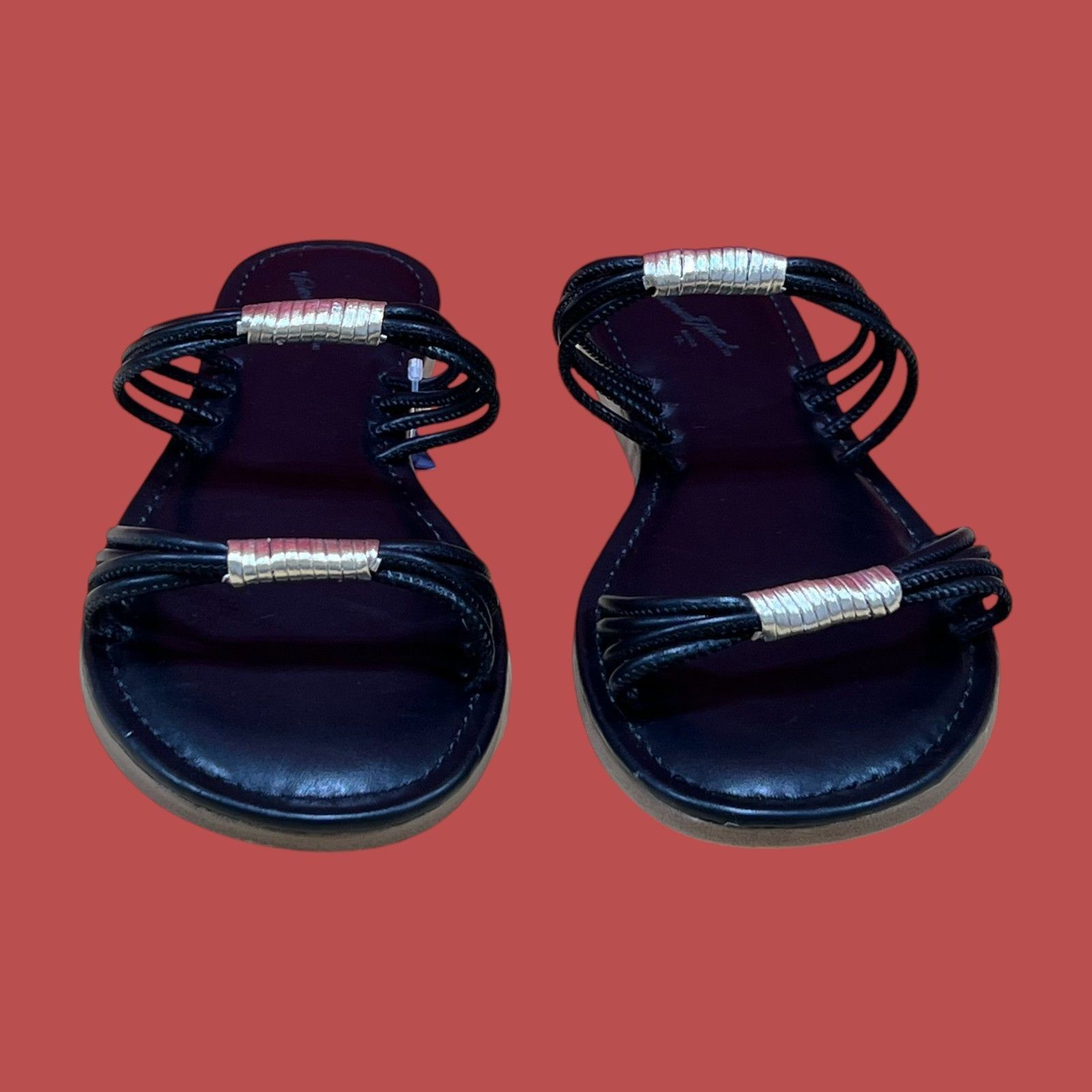 Other Universal Thread - Women's Aura Two Band Slide Sandals - Bla Size US 7 / IT 37 - 16 Thumbnail