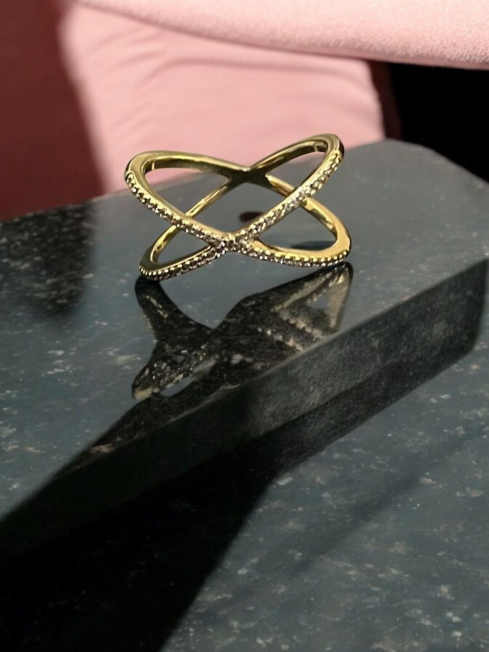 Other X-Shaped Cubic Zirconia Silk Scarf Ring for Women Size ONE SIZE - 3 Thumbnail