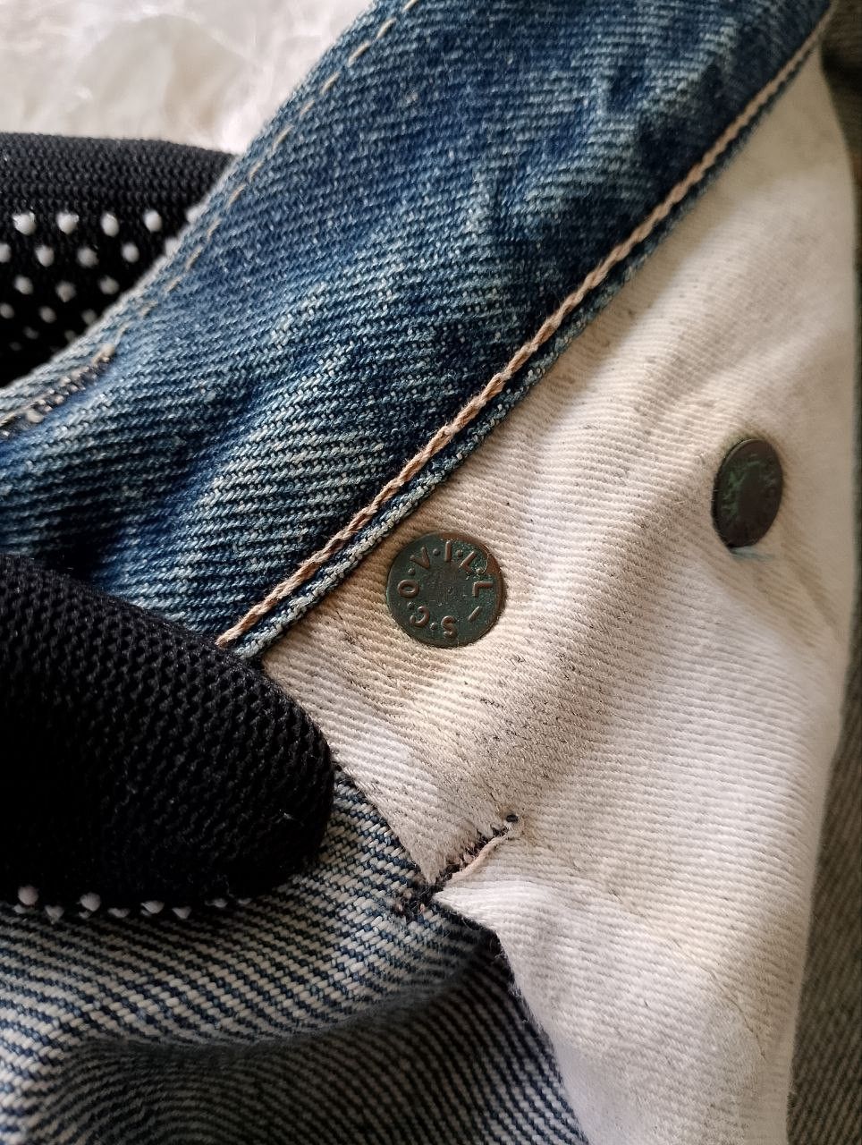 If Six Was Nine Vintage BARTACK JEANS Japan Selvedge Scovill Rivet Denim Size US 31 - 9 Thumbnail