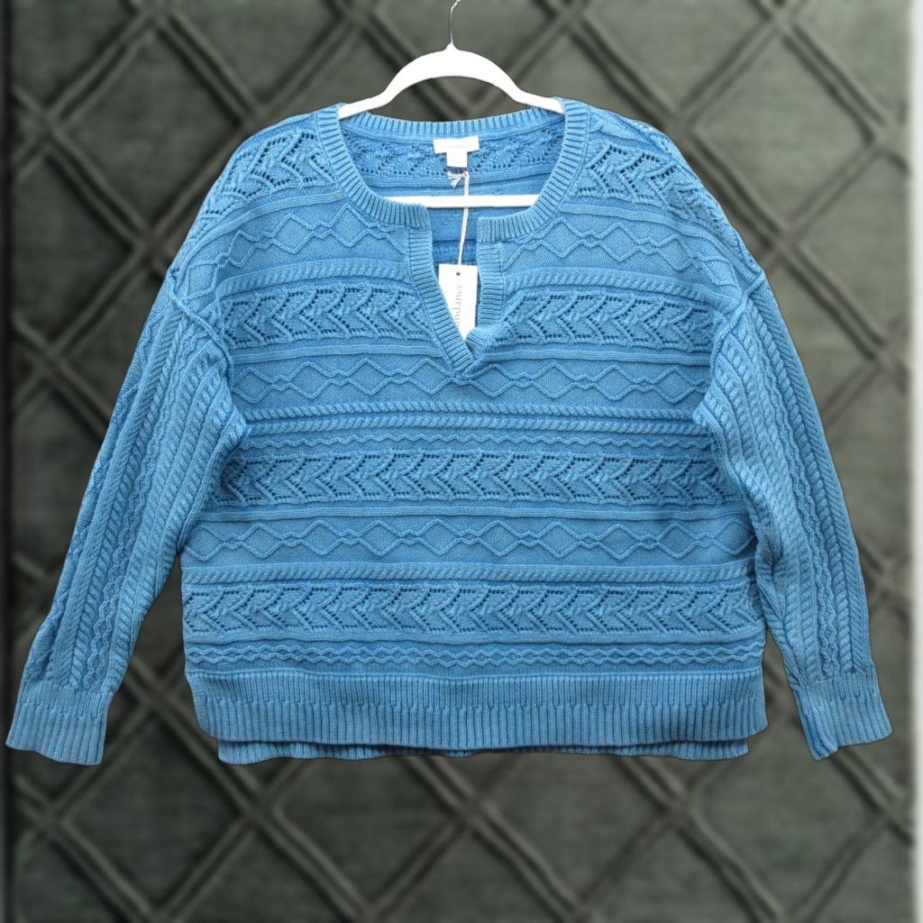 J.Crew Sundance Pullover Rita Easy Cableknit Sweater Womens XL Blue Size S / US 4 / IT 40 - 1 Thumbnail