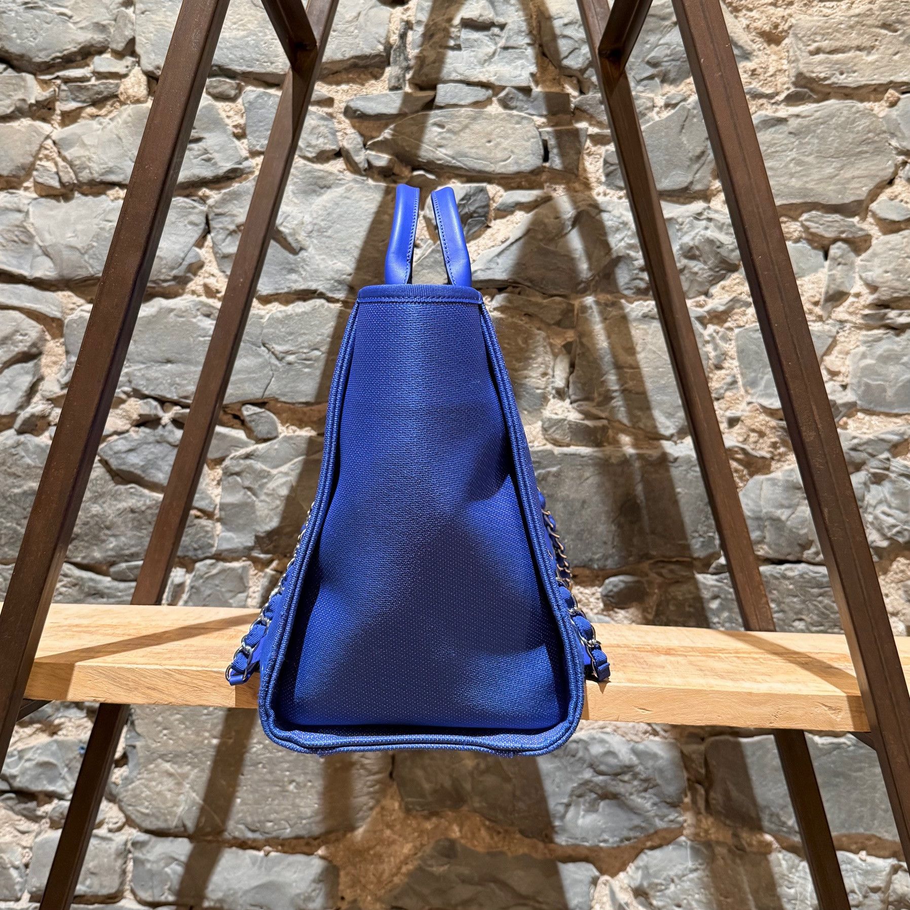 Chanel Chanel SS21 Electric Blue Orange Medium Deauville Tote Bag Size ONE SIZE - 5 Thumbnail