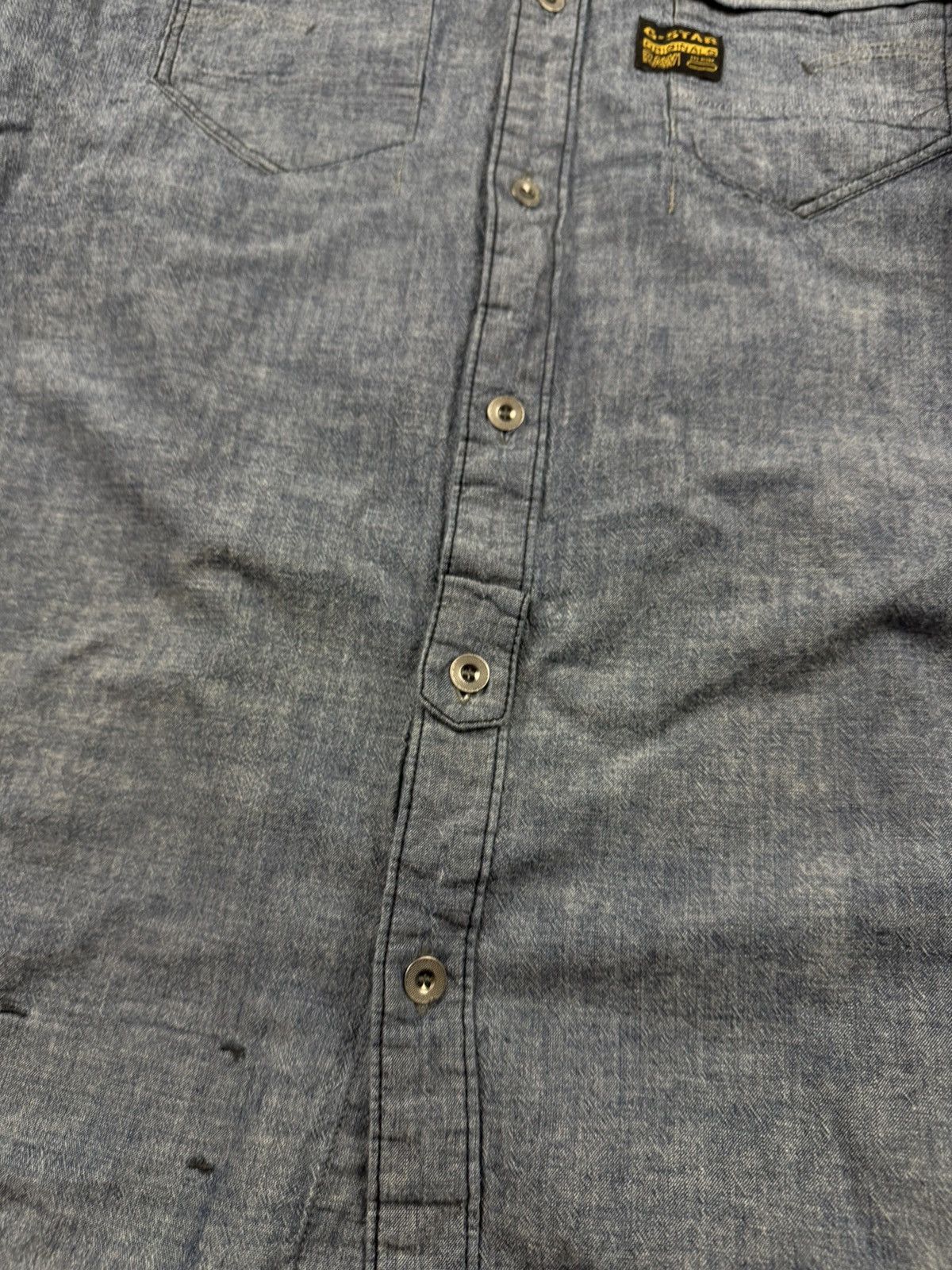 G-Star G STAR RAW DENIM LONG SLEEVE SHIRT Y2K Size US XL / EU 56 / 4 - 7 Thumbnail