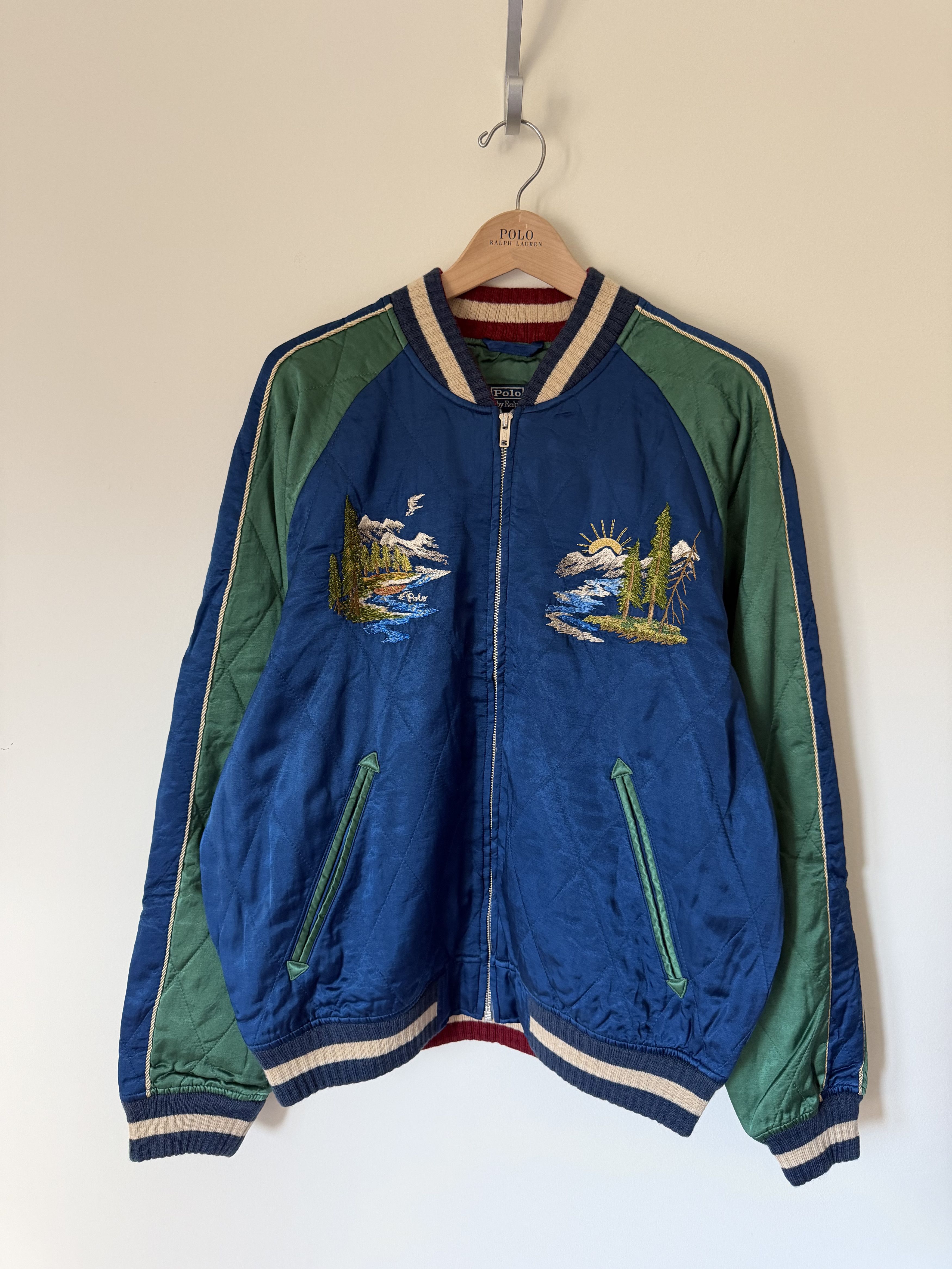 Polo Ralph Lauren Polo Ralph Lauren Wyoming Souvenir Satin Flight Jacket Size US L / EU 52-54 / 3 - 5 Thumbnail