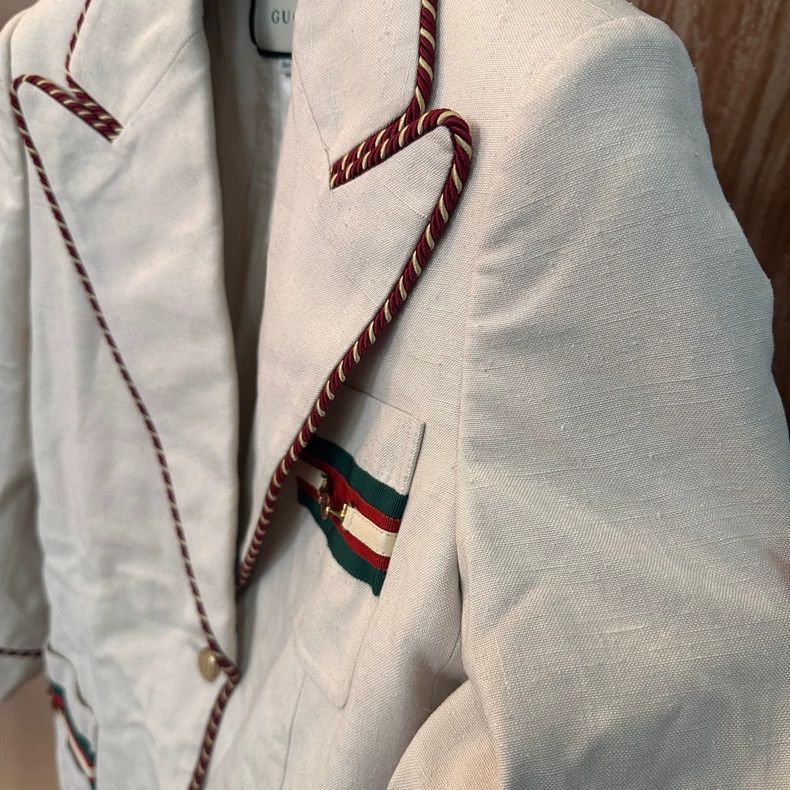 Gucci Gucci Horse buckle linen suit jacket 2501-Nextarrow Size US XXS / EU 40 - 3 Thumbnail