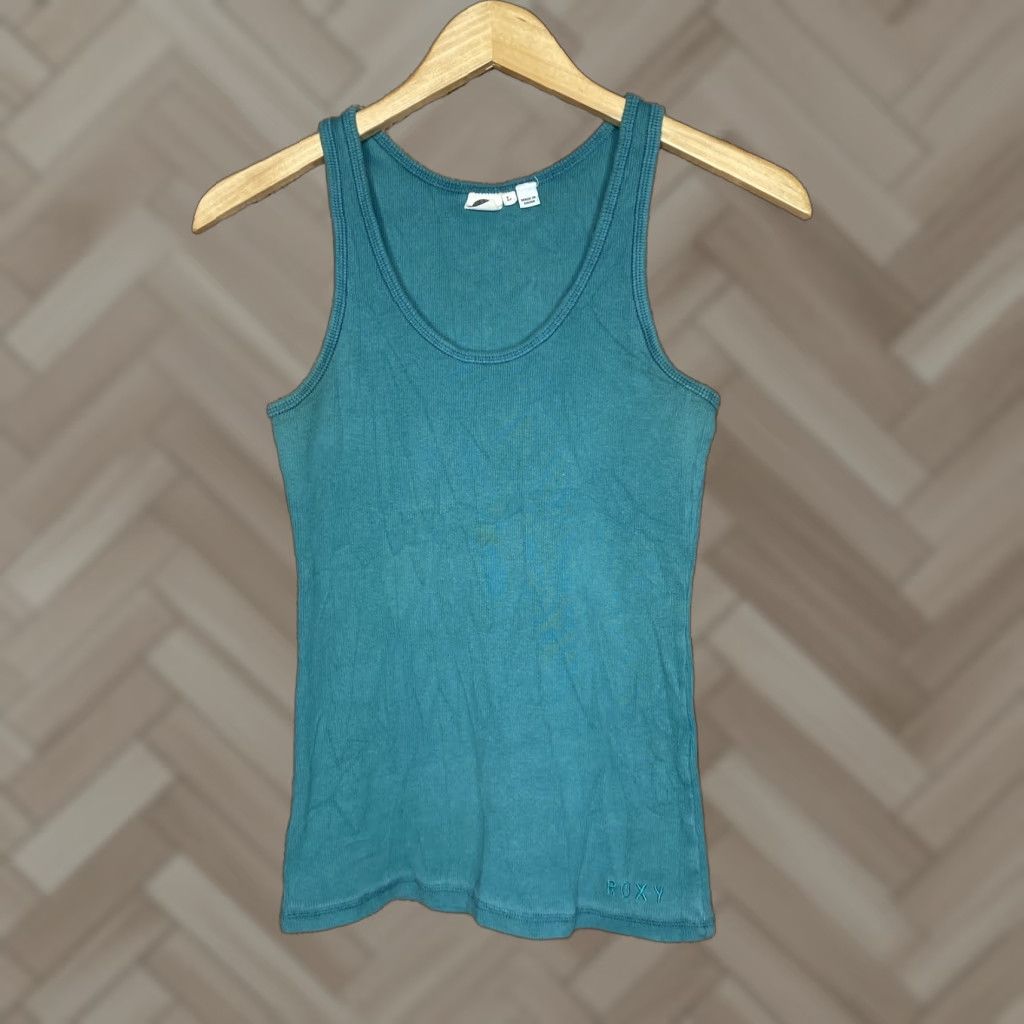 Vintage ROXY Womens Green Sleeveless Tank Top L Size** Size L / US 10 / IT 46 - 1 Thumbnail