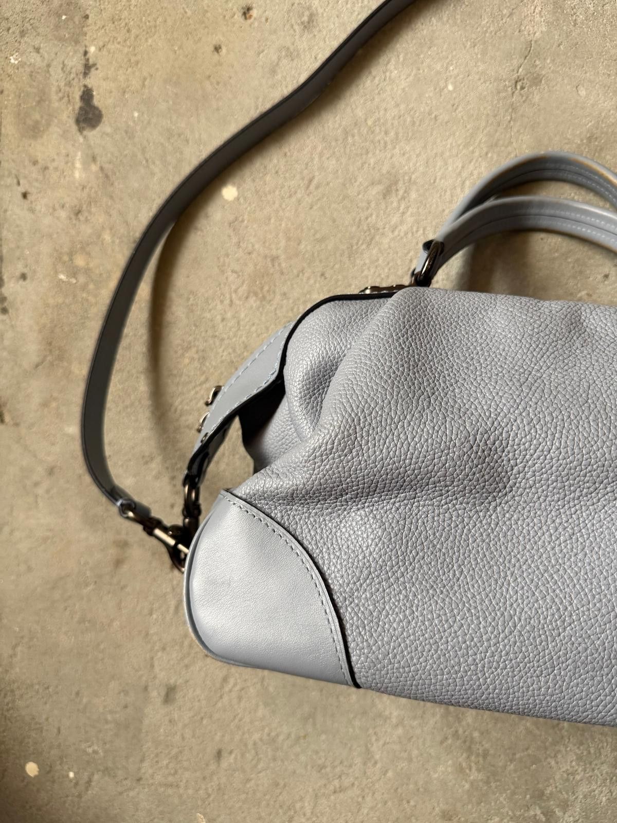Coach Coach 2Way Lane Pebble Leather Shoulder Bag Blue Size ONE SIZE - 9 Thumbnail