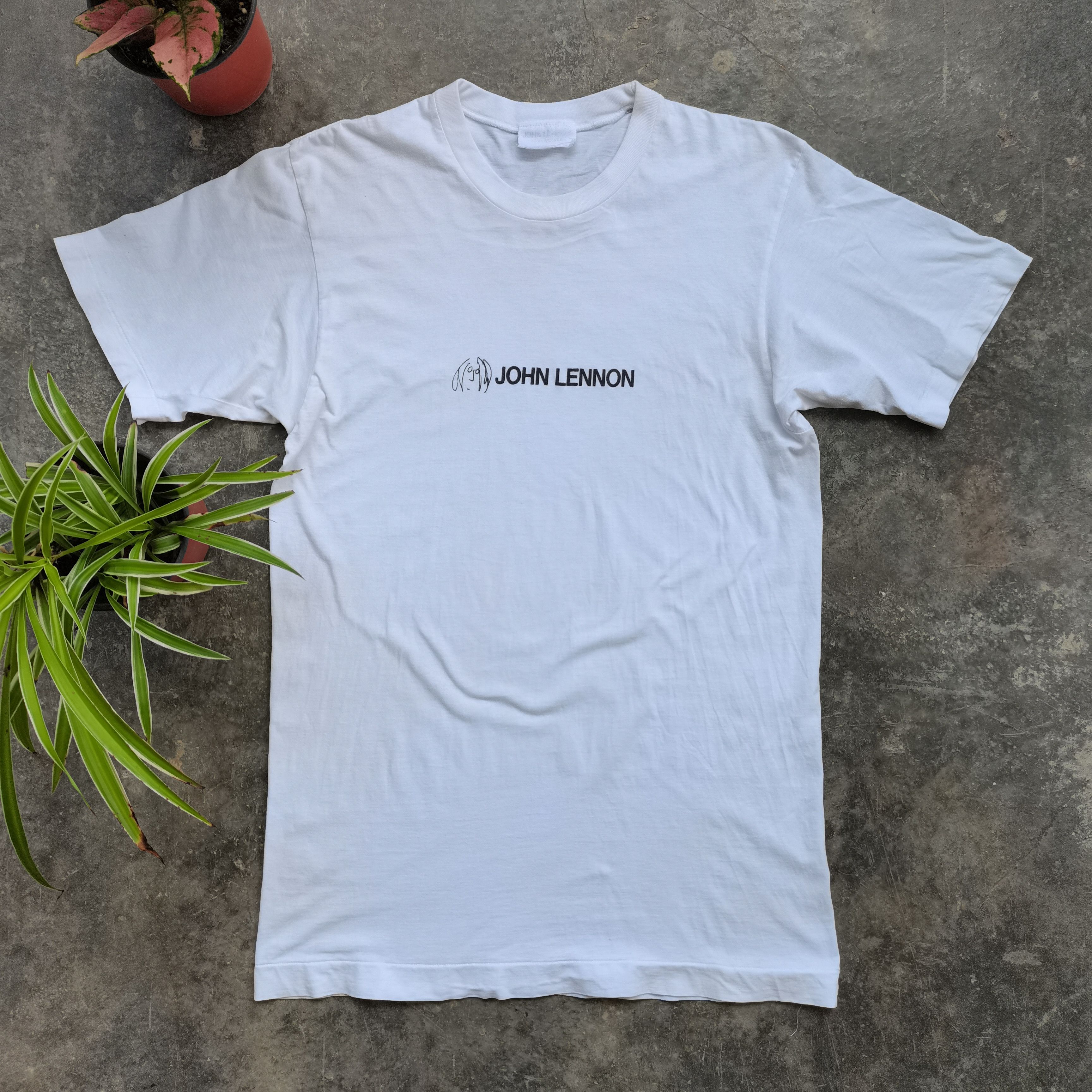 2000'S John Lennon band T-shirt, men's size XL cotton black type Vintage Second Hand main image 1
