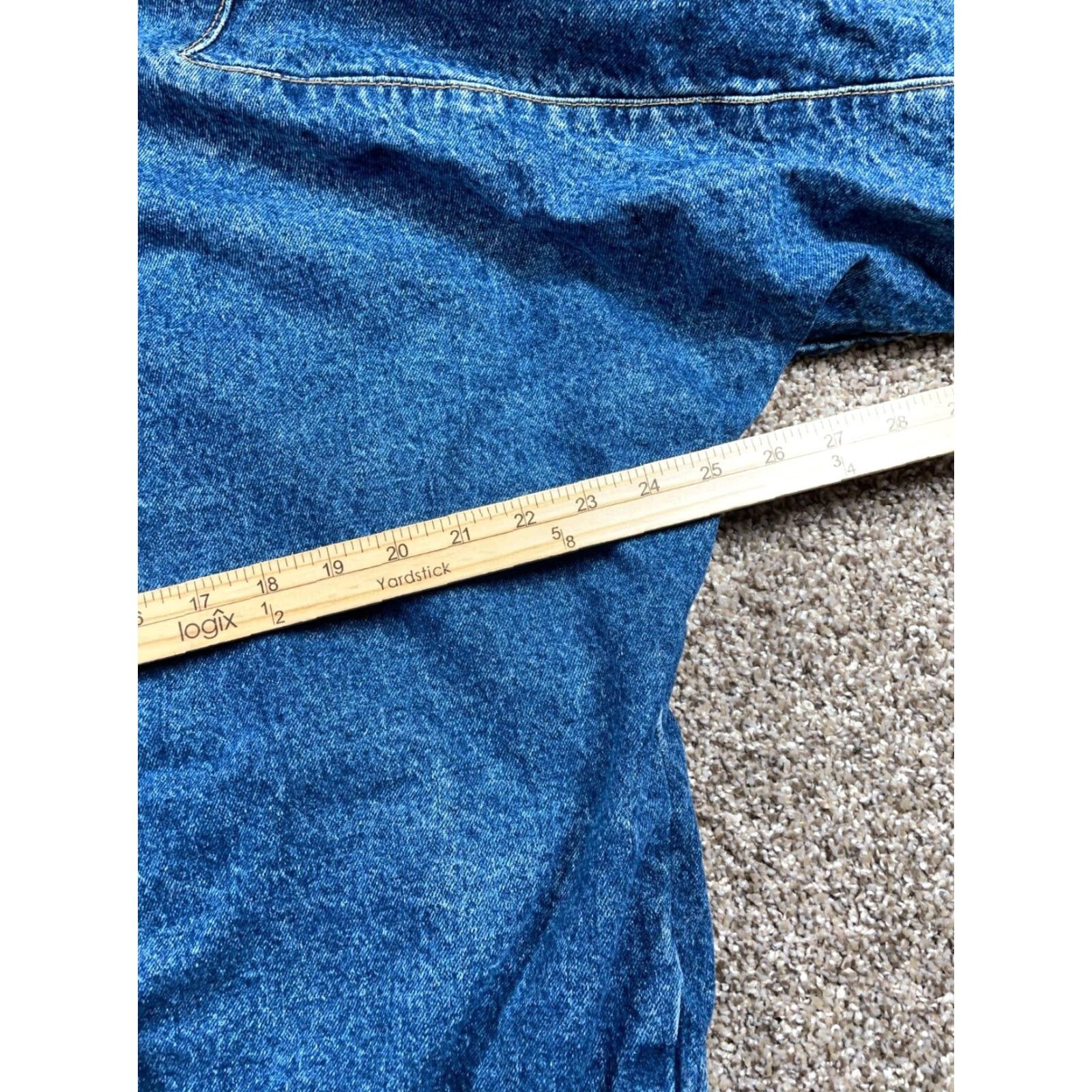 Denime Vintage 90s Oversized Denim Blazer Women's Small Casual Cotton Blue Stone Wash Size S / US 4 / IT 40 - 7 Thumbnail
