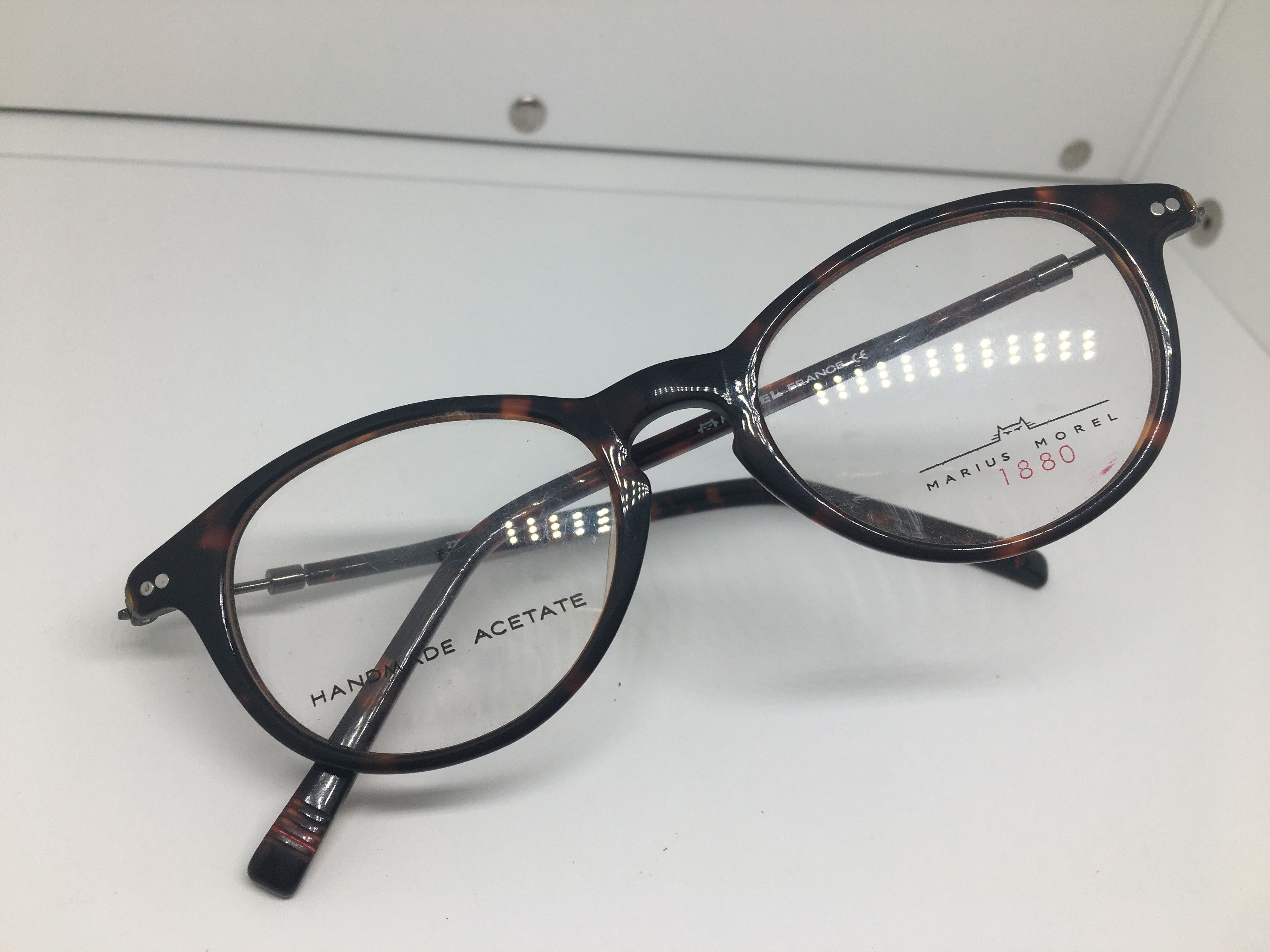 Vintage Marius Morel 1880 Tortoise Eyeglasses France Ivy League Size ONE SIZE - 7 Thumbnail