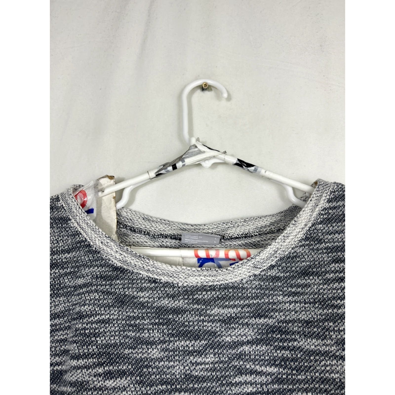 Vintage Columbia Womens Sweater Gray Heather Knit 3/4 Sleeve L Large Pullover Cotton Polyester Scoop Neck Girls/ Womens Size L / US 10 / IT 46 - 3 Thumbnail