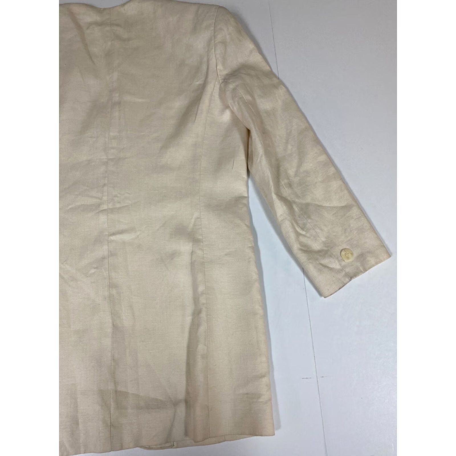 Jones New York Jones New York Jacket Blazer Womens 4 Beige Polyester Floral Mid-Length Lightweight Regular Fall Winter Men/Women? Size S / US 4 / IT 40 - 7 Thumbnail