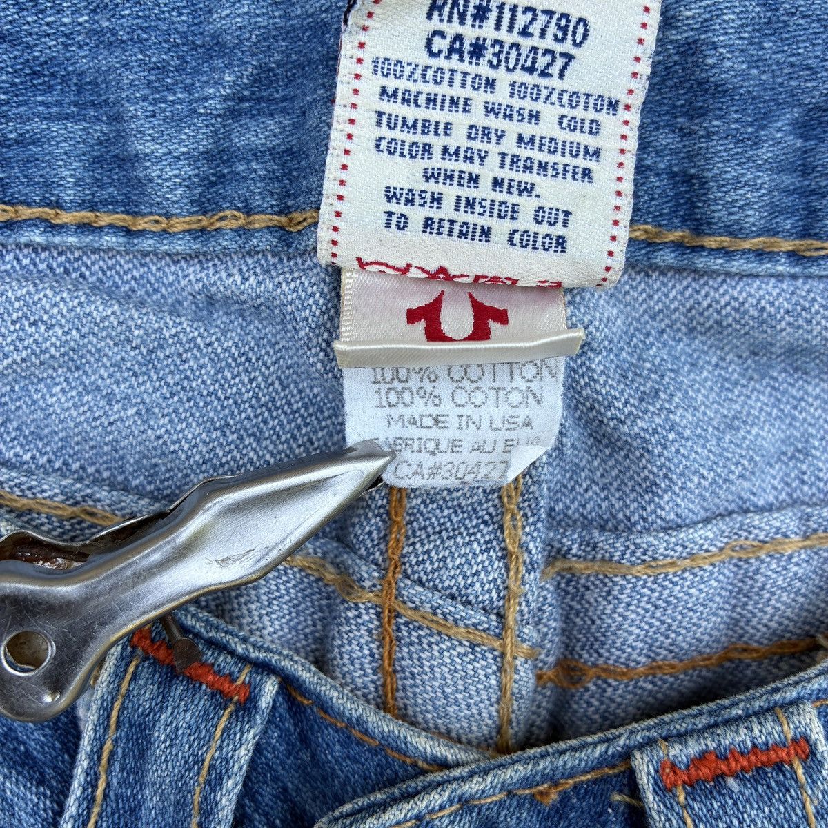 True Religion True Religion Joey Crop Jeans Beading in Saddle Back Size 28" / US 6 / IT 42 - 3 Thumbnail