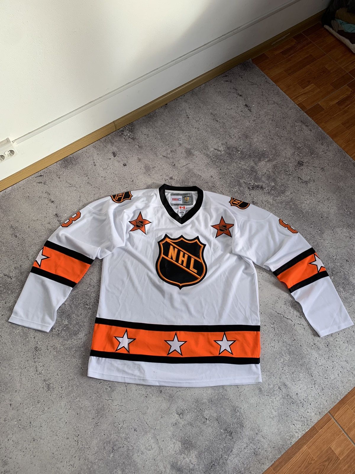 image of Vintage Nhl Ccm All Star Game Jersey Drew Doughty 8 in White, Men's (Size XL)