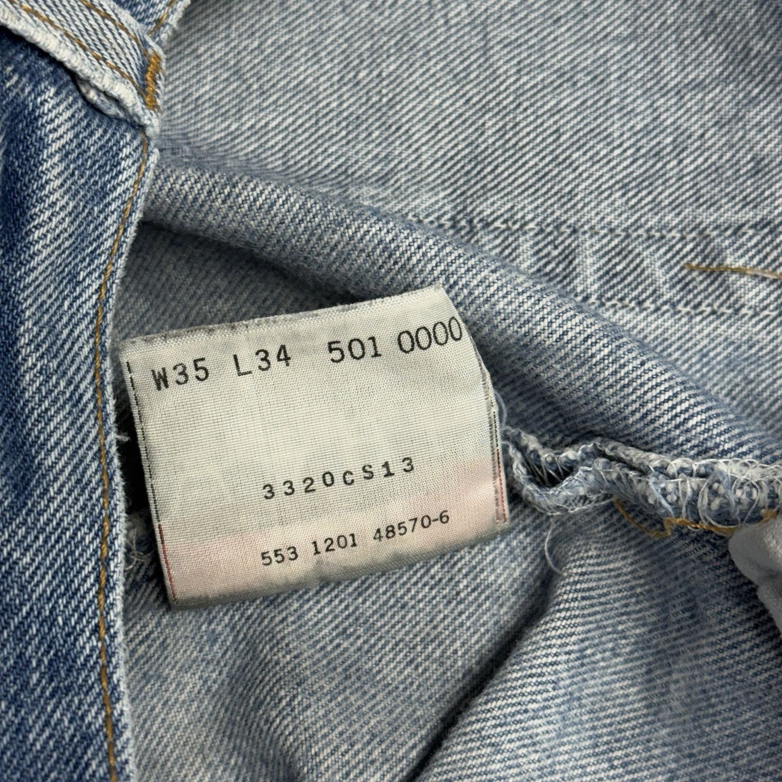 Levi's Vintage 90s Levis 501xx Jeans Made In USA Mens 35x34 (32x30) Size US 35 - 13 Thumbnail