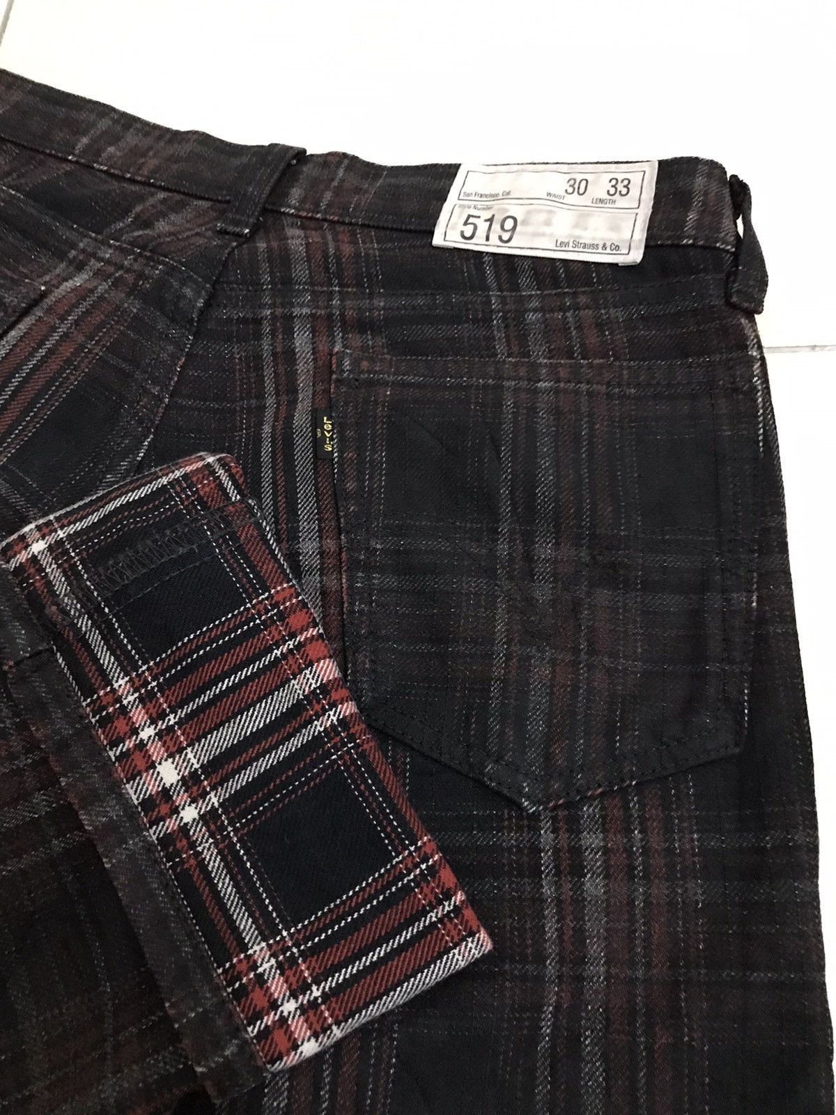 Japanese Brand × Levi's × Levi's Vintage Clothing Levi’s 519 Premium Collection Plaid Jeans Size US 30 / EU 46 - 10 Thumbnail