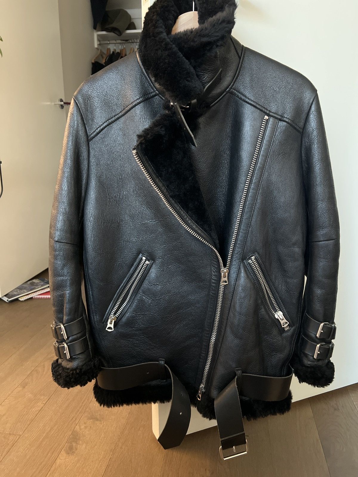 Acne Studios Acne studios lamb fur leather jacket Size XXS / US 00 / IT 34 - 2 Thumbnail