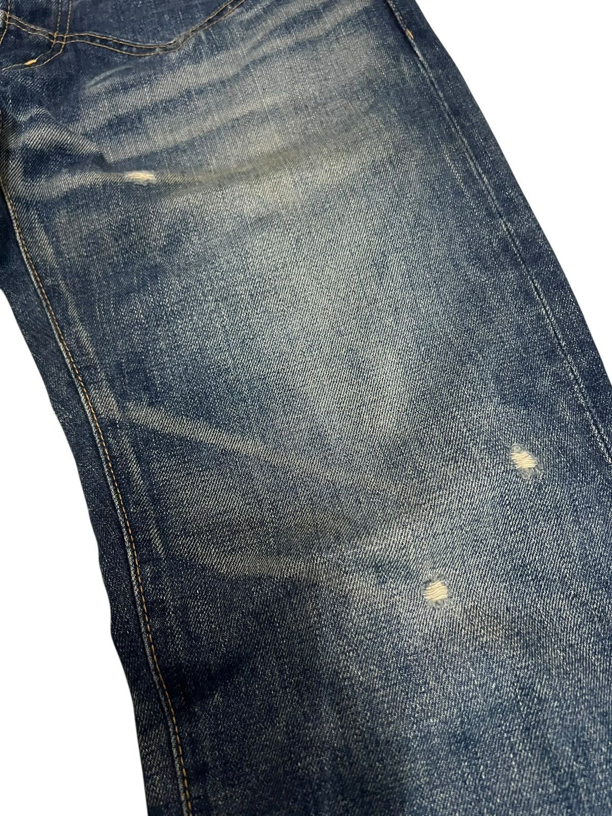 Issey Miyake VINTAGE SUNAOKUWAHARA SELVEDGE DISTRESSED ISSEY MIYAKE JEAN Size US 31 - 5 Thumbnail