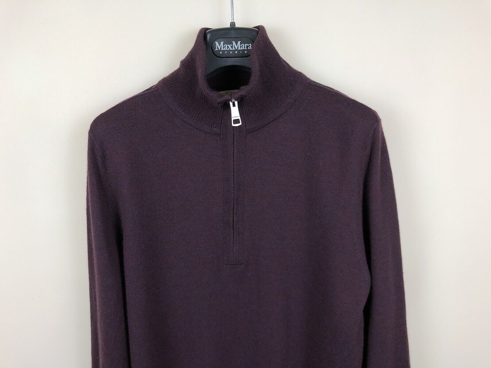 Burberry BURBERRY BRIT SWEATER PULLOVER 1/4 ZIP MERINO WOOL MENS Size US M / EU 48-50 / 2 - 9 Thumbnail