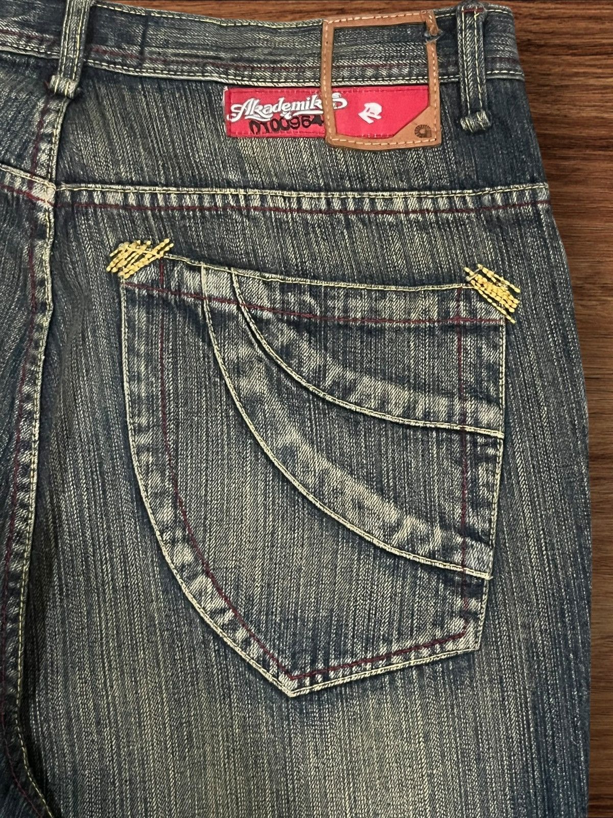 Akademiks ⚡️Baggy⚡️Akademiks Y2K Graffiti Patchwork Distress Baggy Jeans Size US 34 / EU 50 - 12 Thumbnail