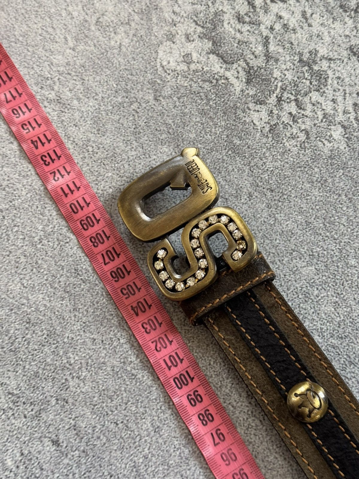 Jean Paul Gaultier Save the queen leather belt retro style vintage avantgarde Size ONE SIZE - 18 Thumbnail