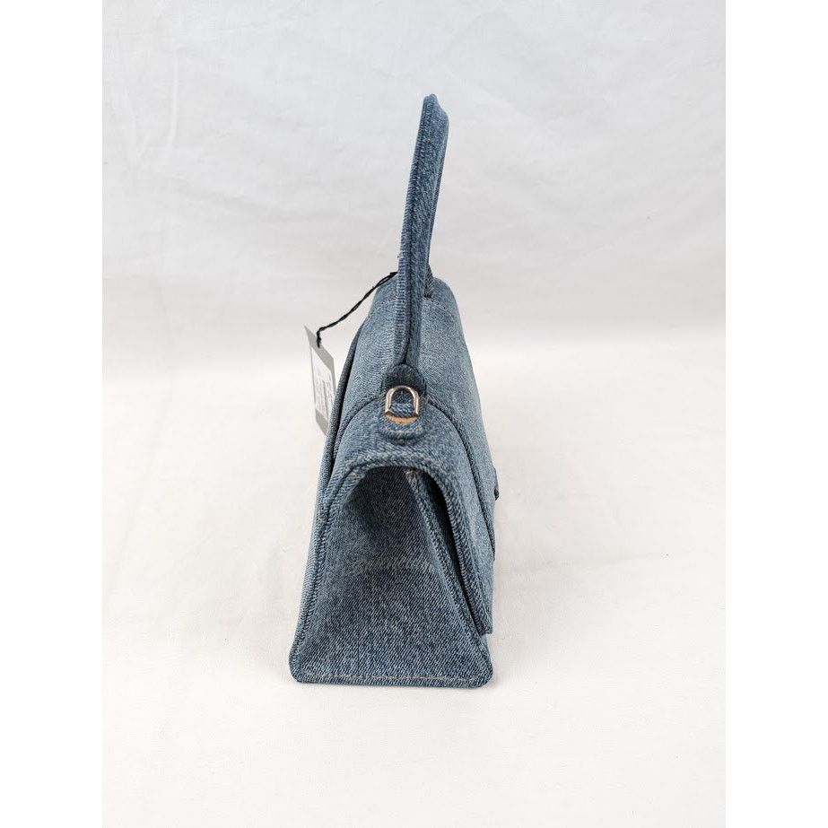 Balenciaga o1rshd1 Size:OS / All Over Denim Hourglass Top Hand Bag Blue Size ONE SIZE - 4 Thumbnail