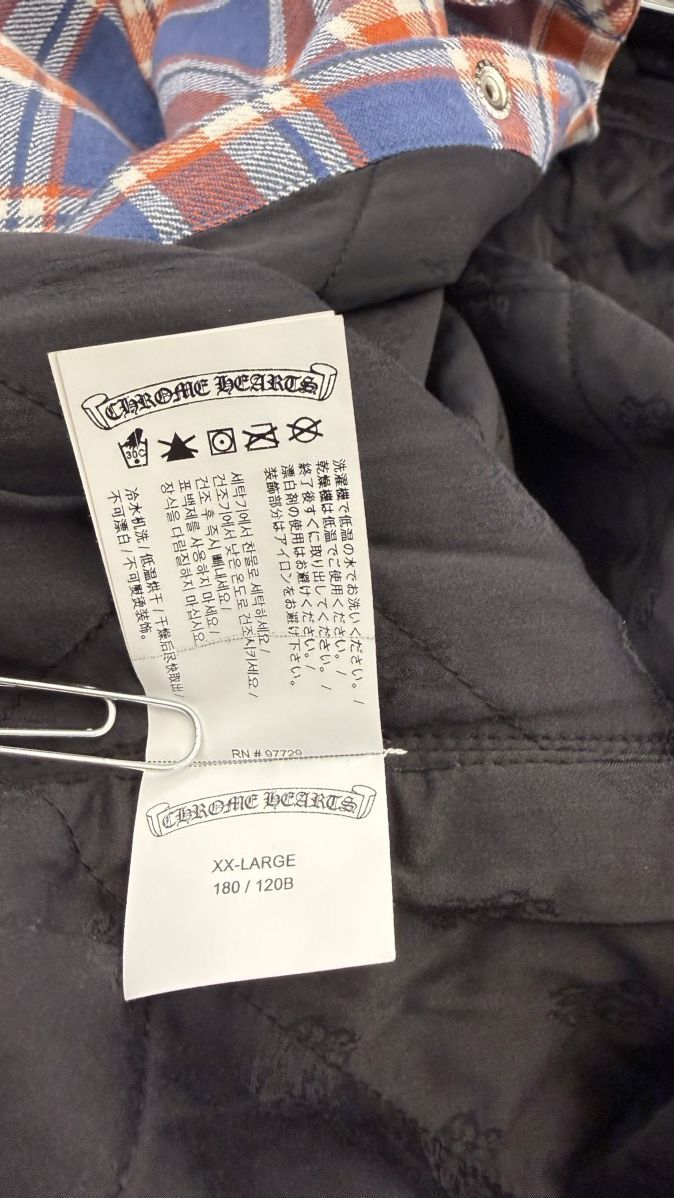 Chrome Hearts Ultra Rare Chrome Hearts Padded Flannel Shirt Floral Jacket Size US XXL / EU 58 / 5 - 10 Thumbnail